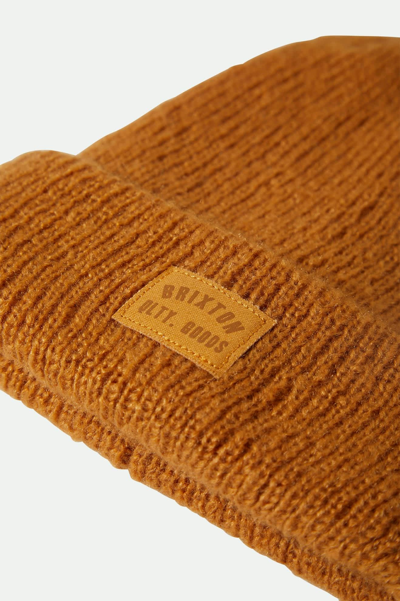 Women's Woodburn Women's Tall Brushed Beanie in the color Spruce Yellow - Additional Laydown image