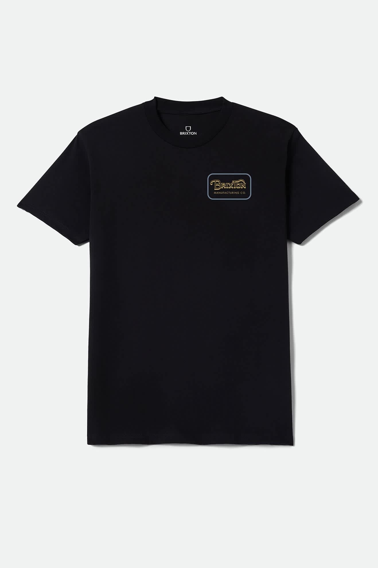 Men's Grade Standard T-Shirt in the color Black/Sunset/Grey Blue - Front Product View