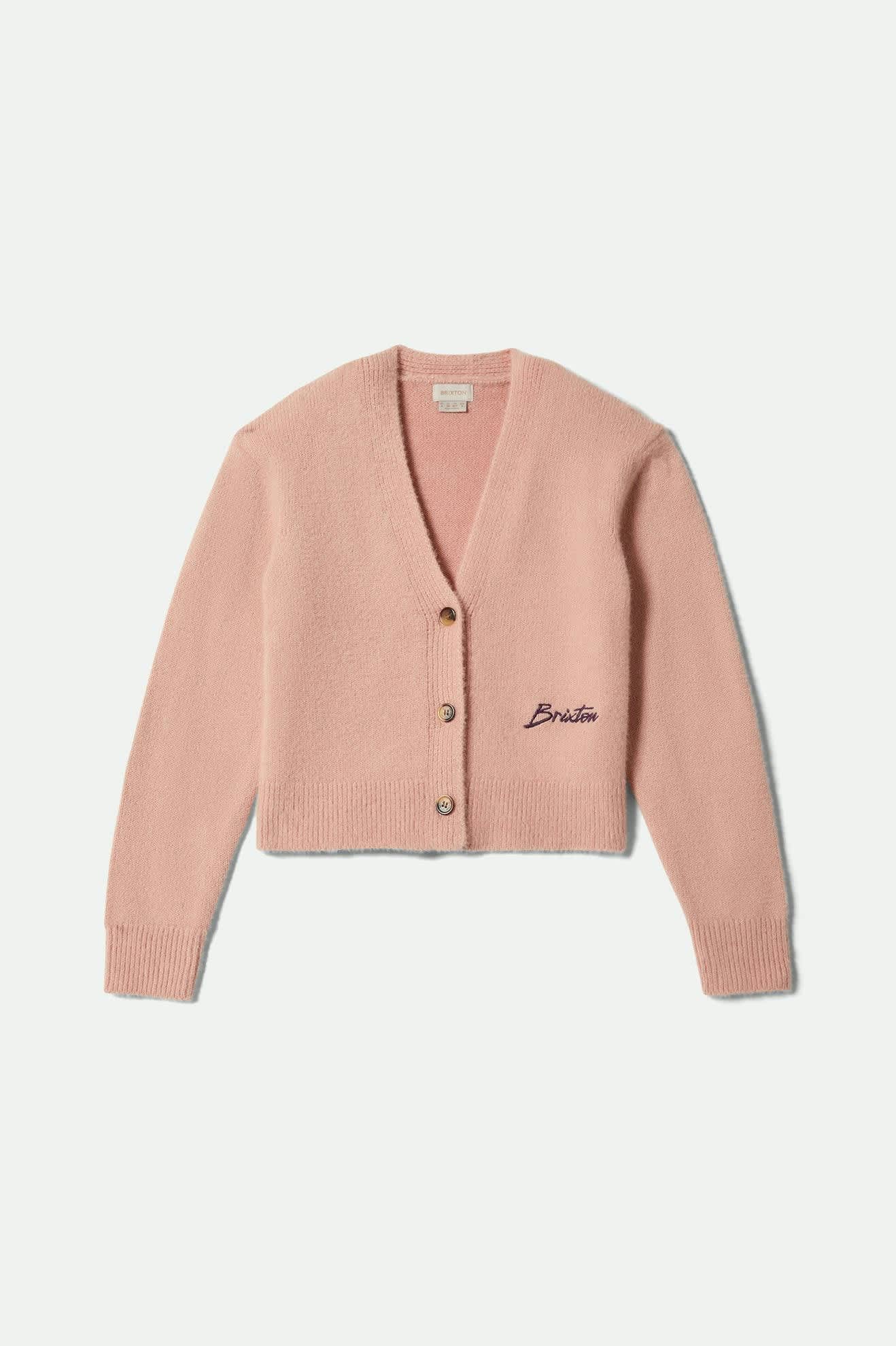 Women's Town Cardigan in the color Mellow Rose - Front Product View