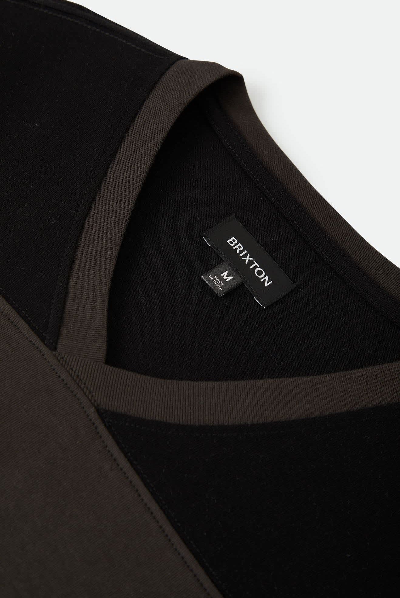 Men's Brixton Football T-Shirt in the color Black/Washed Black - Additional Laydown image