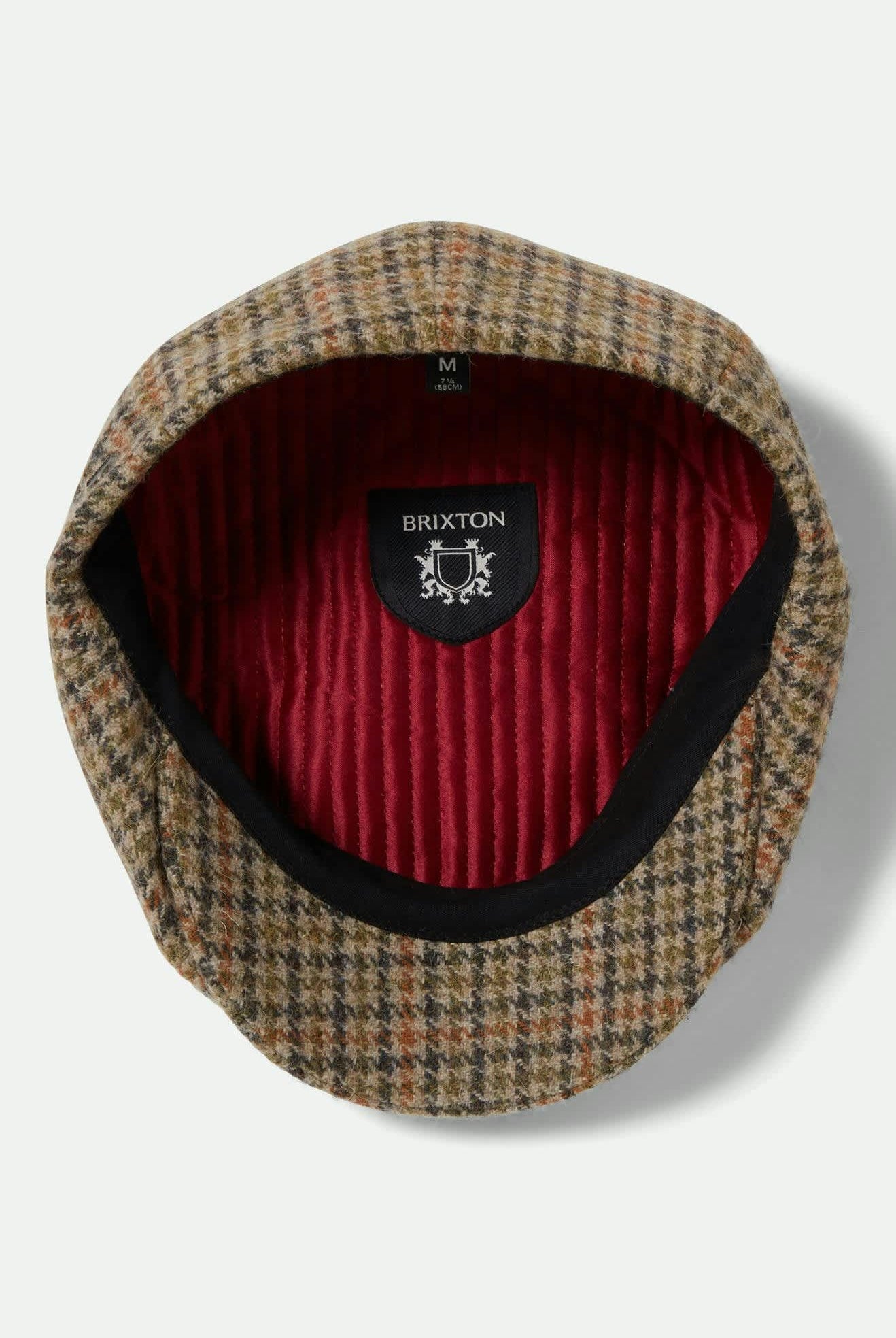 Unisex Brood Newsboy Cap in the color Oatmeal/Charcoal Houndstooth - Additional Laydown image