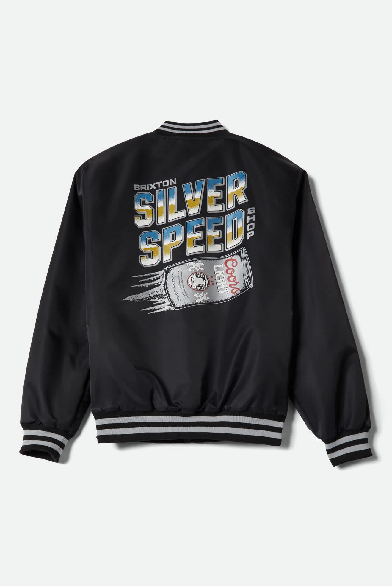 Men's Coors Light Silver Speed Shop Jacket in the color Black/Silver - Additional Laydown image