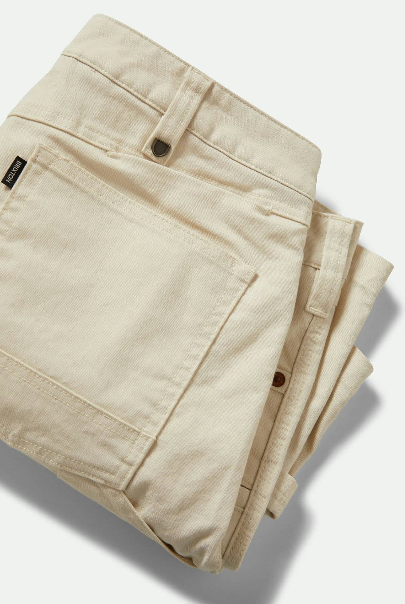 Men's Builders Carpenter Baggy Short in the color Egret White - Additional Laydown image