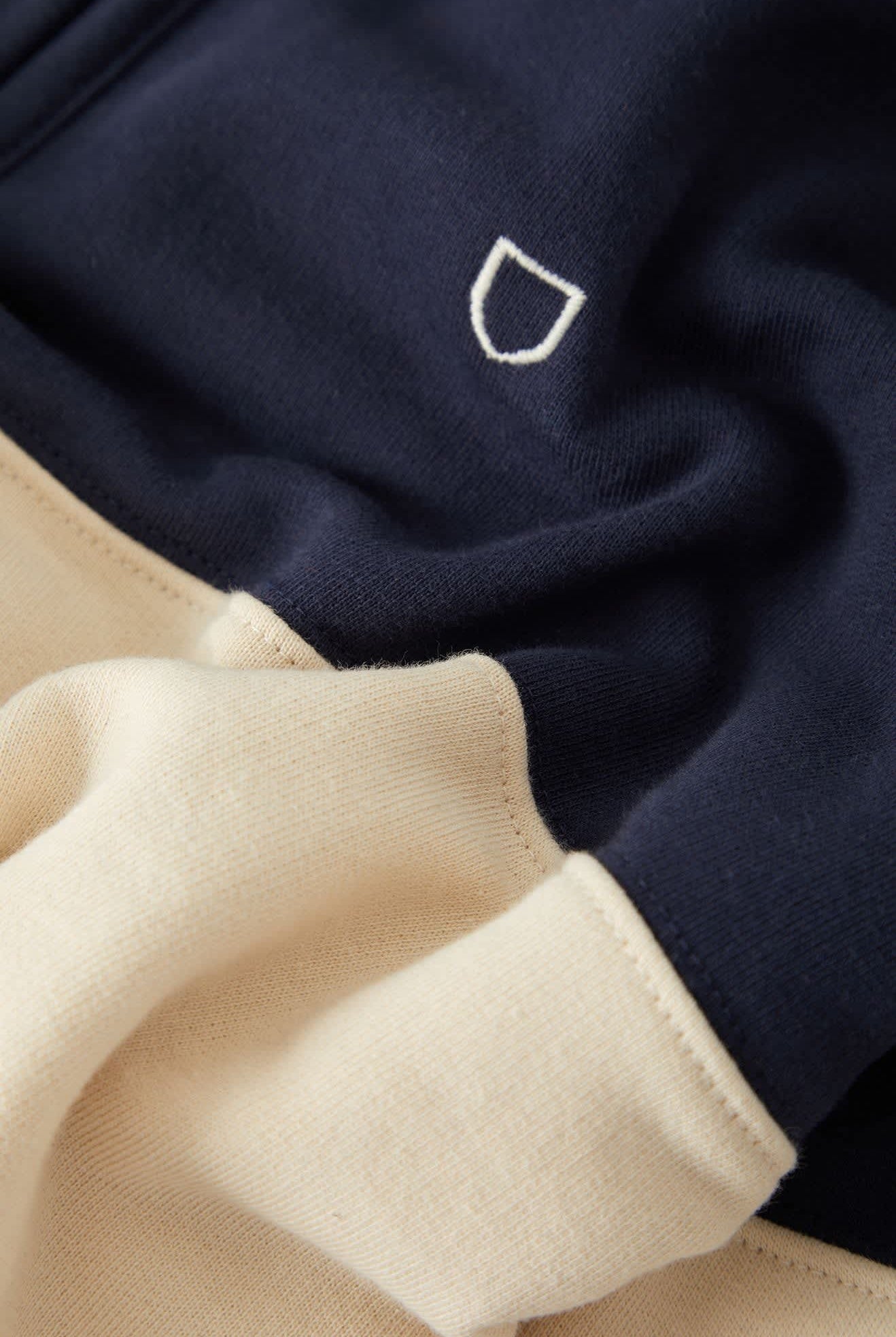 Men's Danville Quarter Zip Fleece in the color Navy/Whitecap - Additional Laydown image