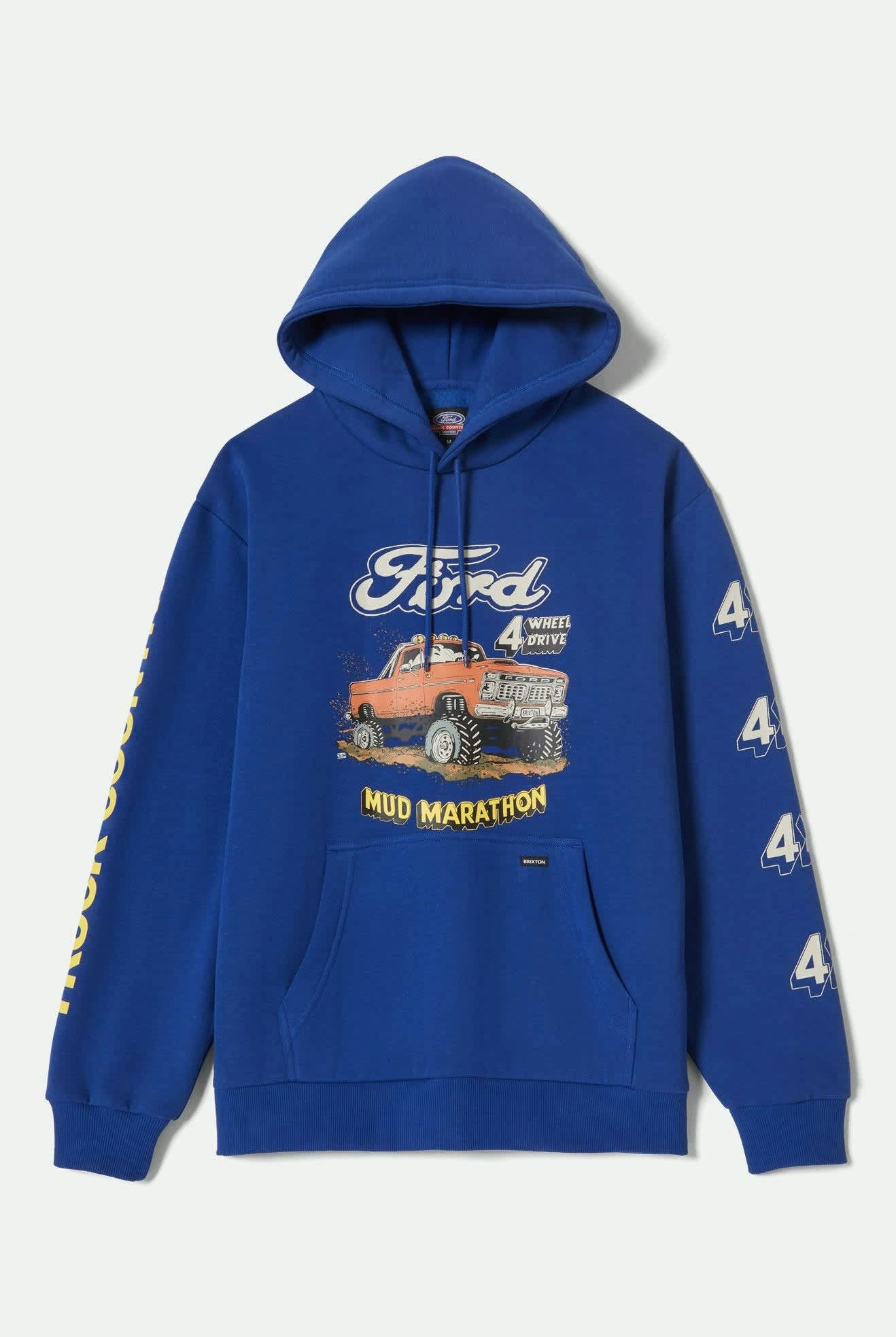 Men's Ford Mud Marathon Relaxed Fleece Hoodie in the color Ford Blue - Front Product View