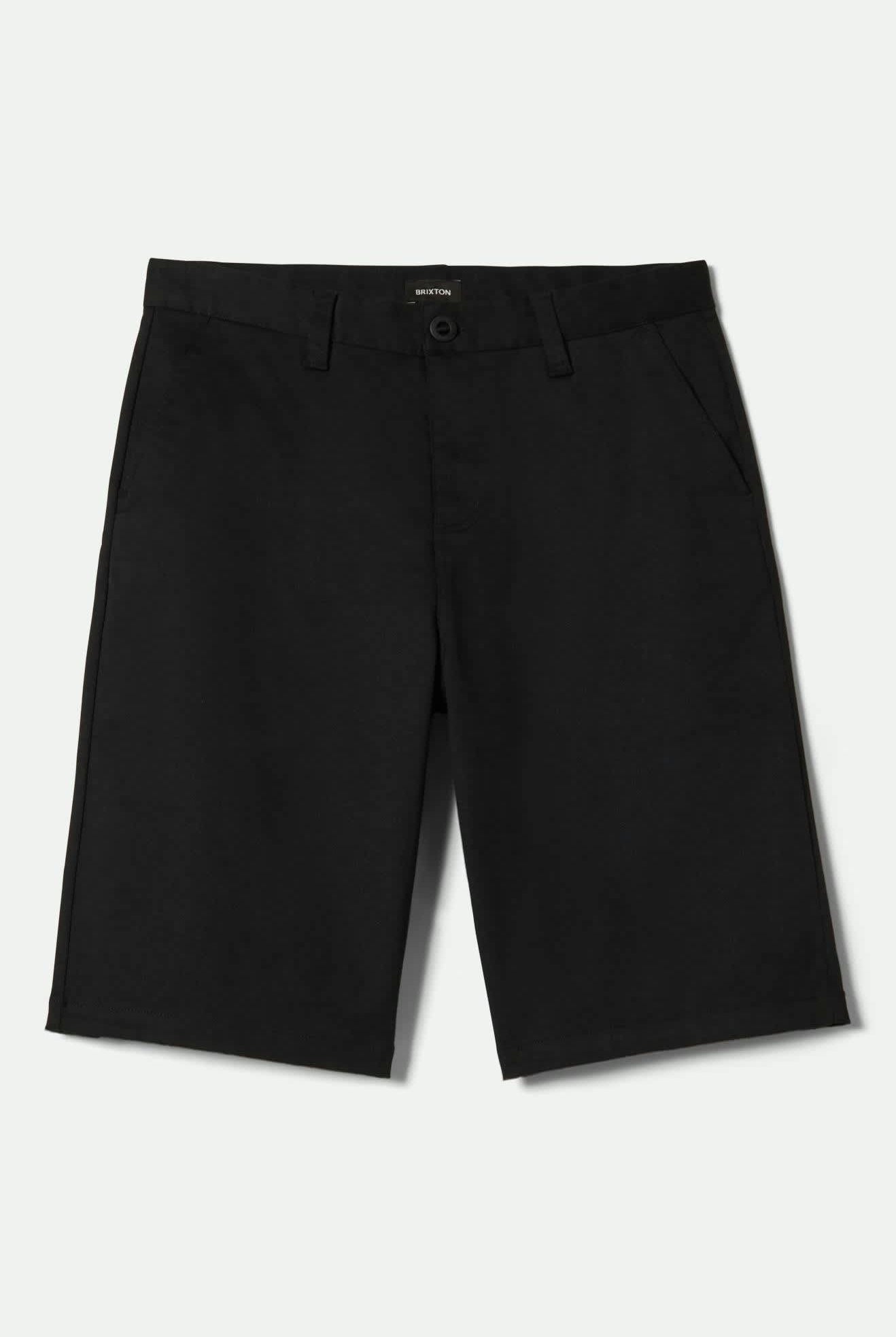 Men's Choice Chino Baggy Short in the color Black - Front Product View