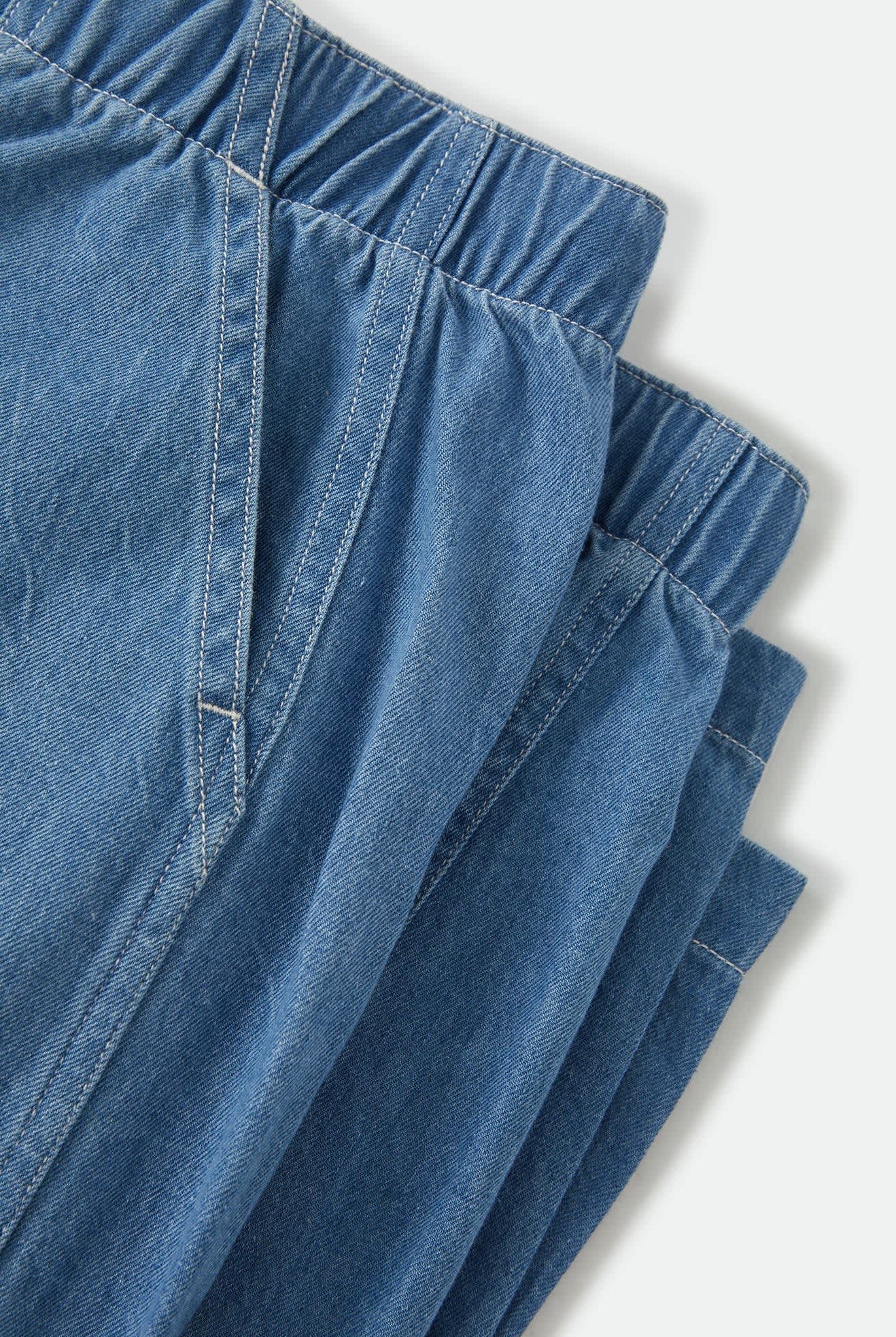 Women's Utility Everyday Barrel Pant in the color Light Stone Wash - Additional Laydown image