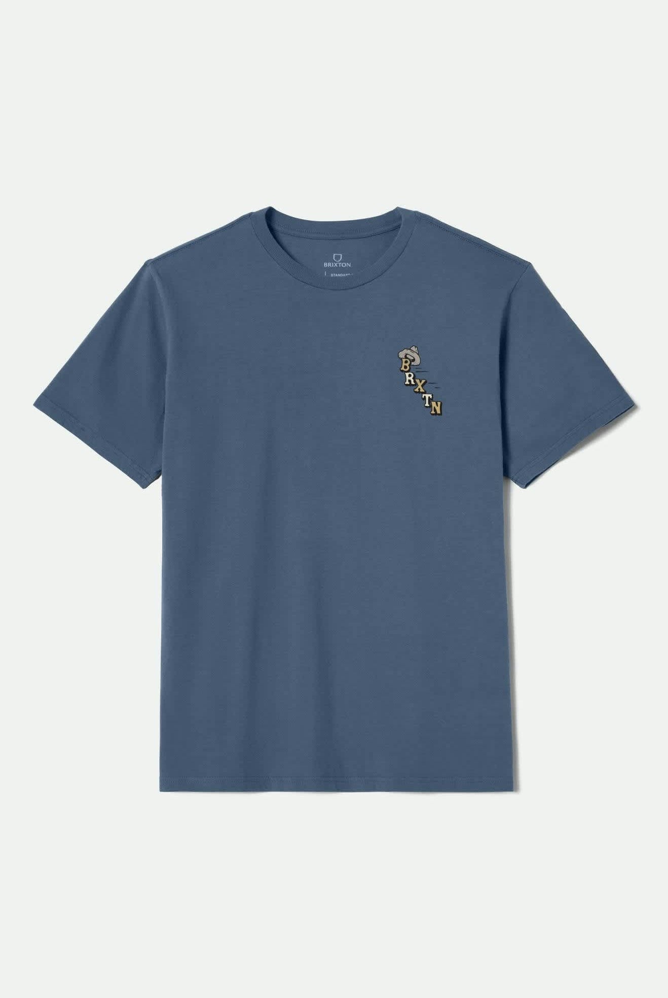 Men's Buck Club S/S Standard T-Shirt in the color Harbor Blue - Front Product View