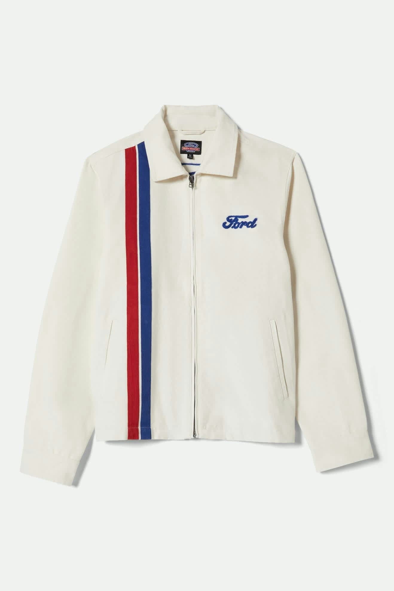 Men's Ford Number One Garage Jacket in the color Wimbledon White - Front Product View