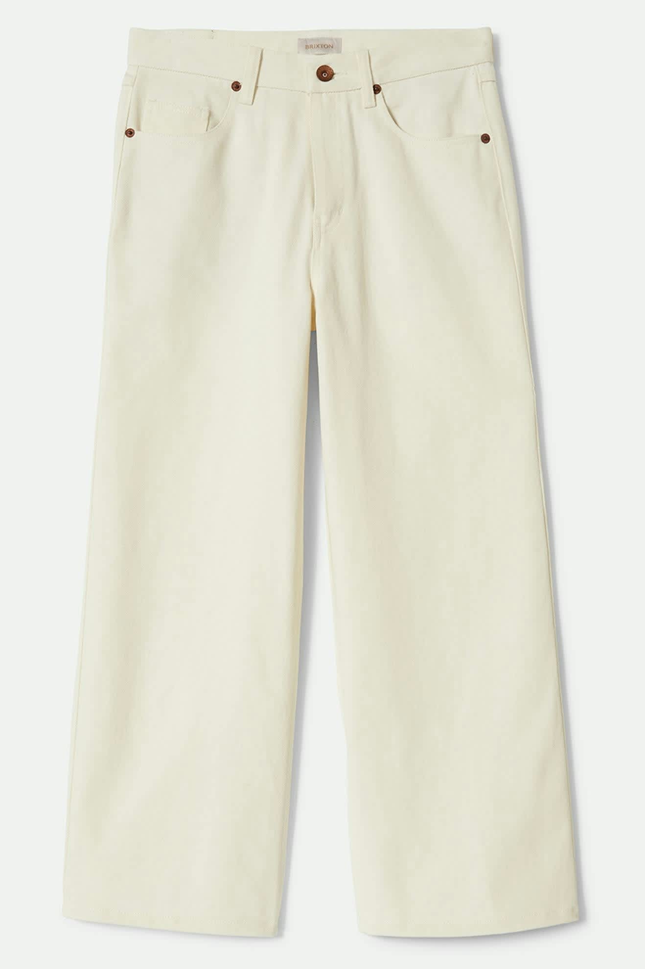 Women's Margo Cropped 5-Pocket Pant in the color Off White - Front Product View