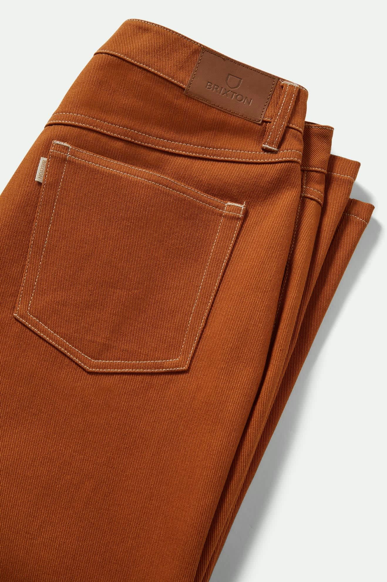 Women's Margo Cropped 5-Pocket Pant in the color Rustic Caramel - Additional Laydown image