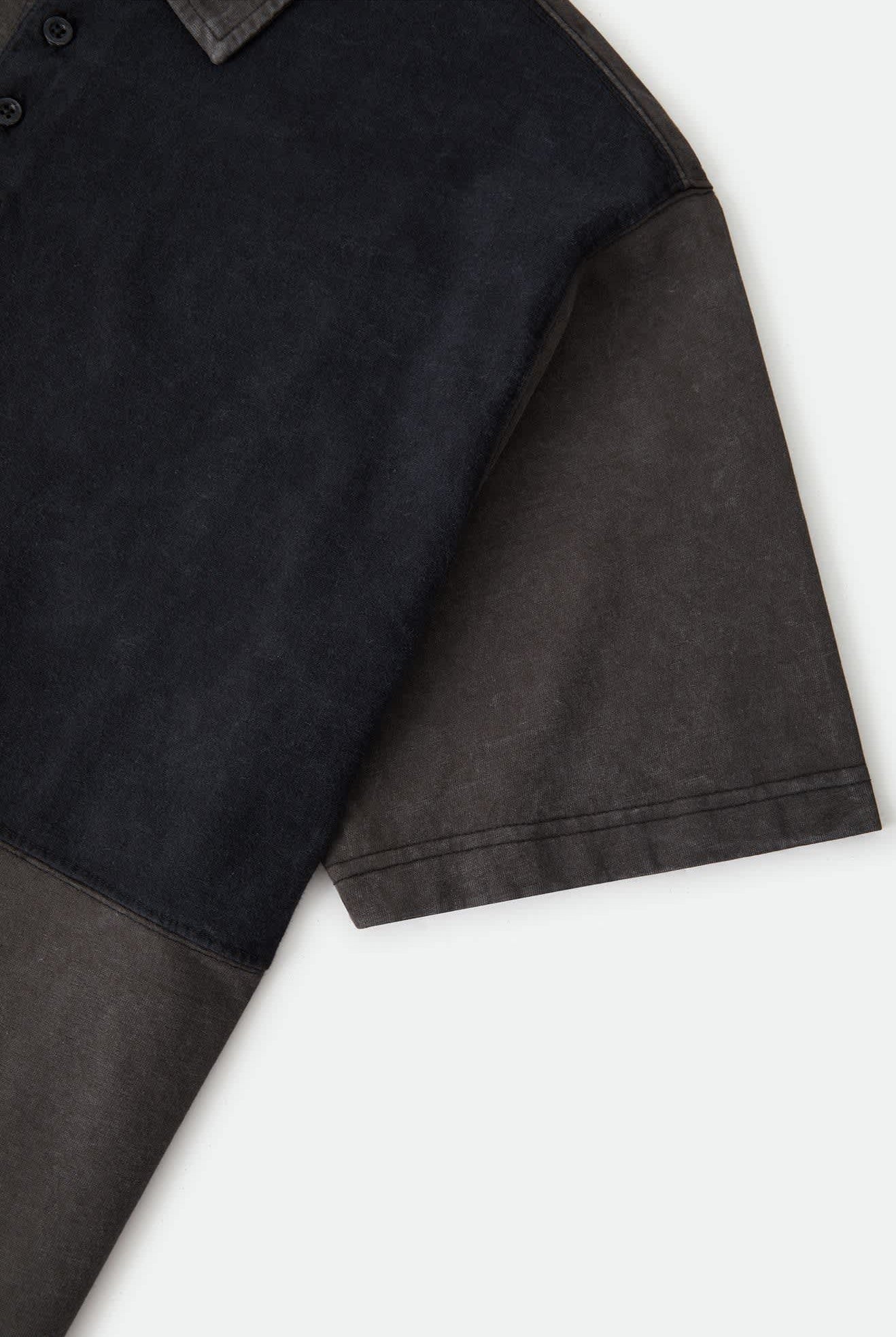 Men's Deco Relaxed Polo T-Shirt in the color Washed Black - Additional Laydown image