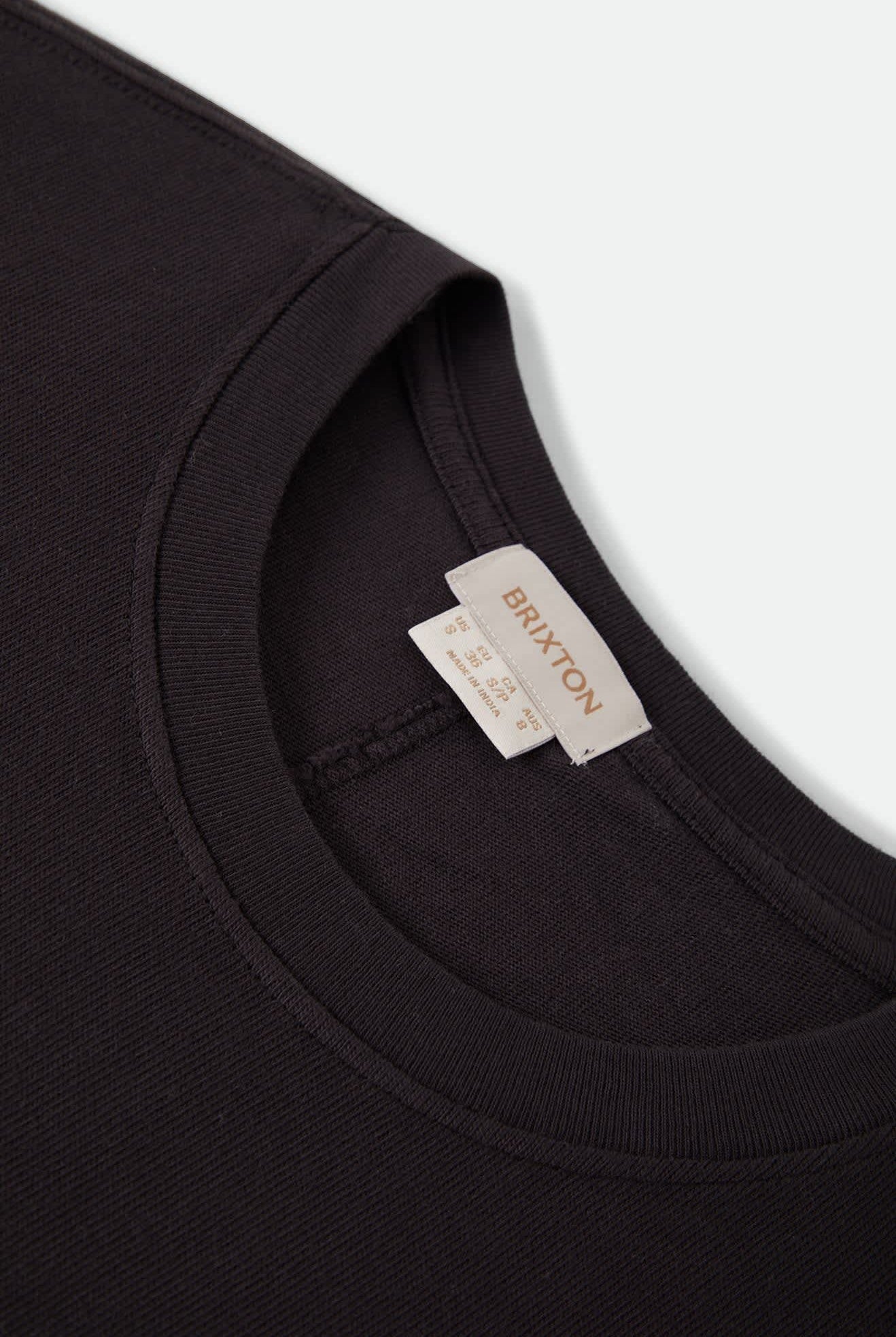 Women's Carefree Organic Garment Dye T-Shirt Dress in the color Black - Additional Laydown image