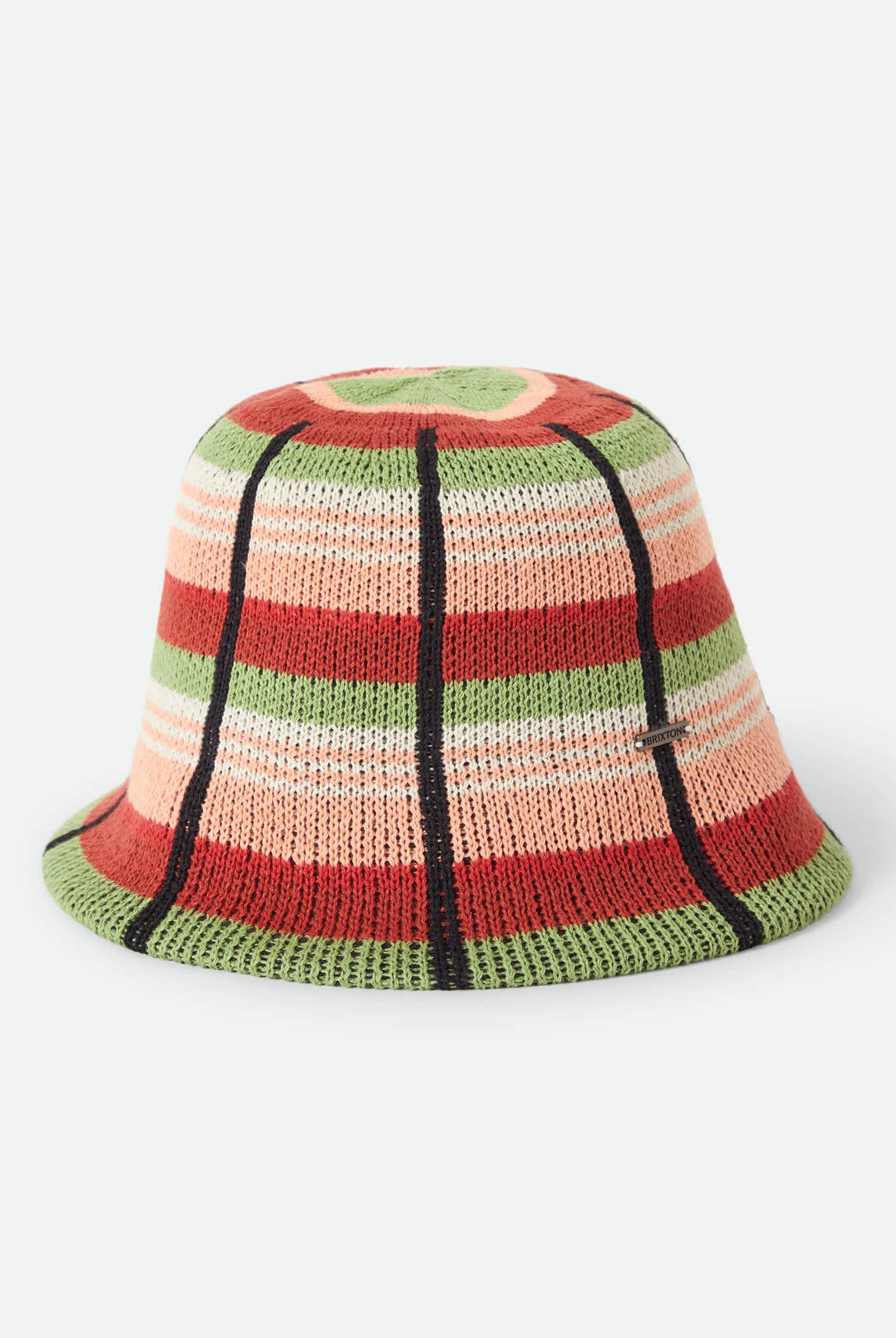 Women's Redding Knit Packable Hat in the color Peach Cobbler Multi Stripe - Front Product View