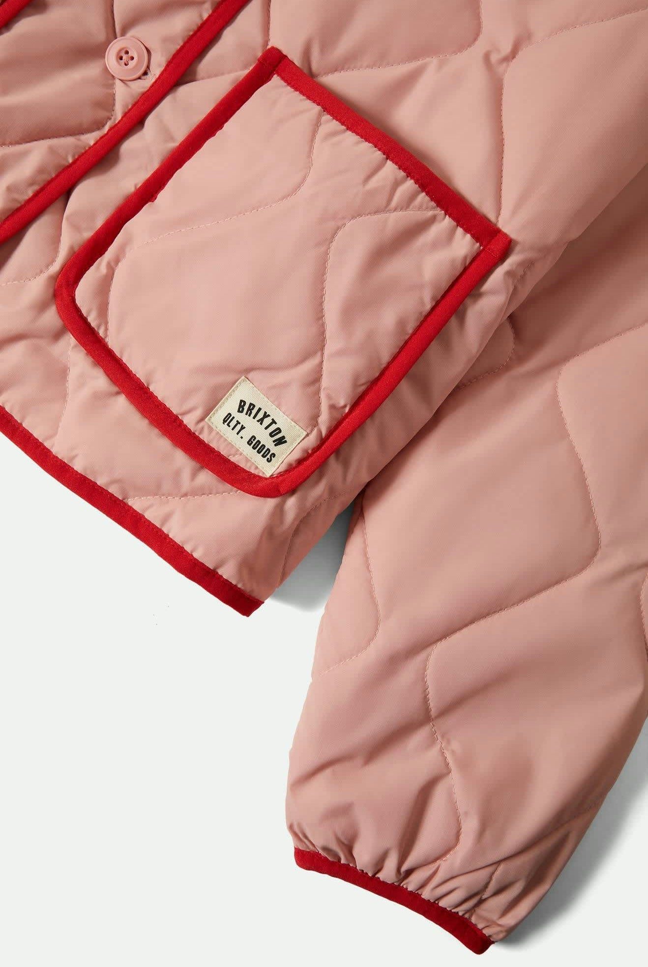 Women's Delilah Quilted Jacket in the color Mellow Rose - Additional Laydown image