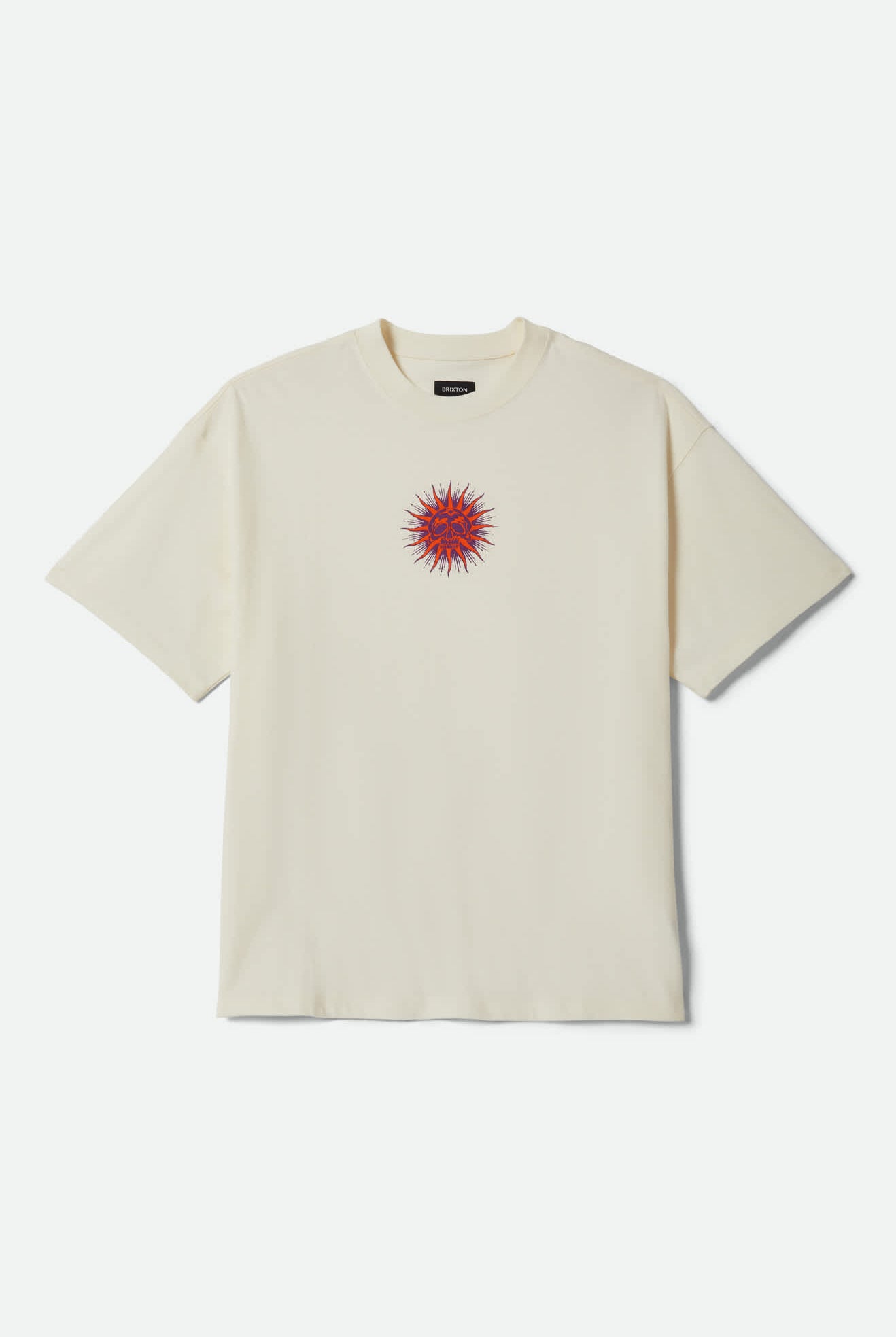 Men's Zephyr Short Sleeve Oversized Shirt in the color Cream - Front Product View