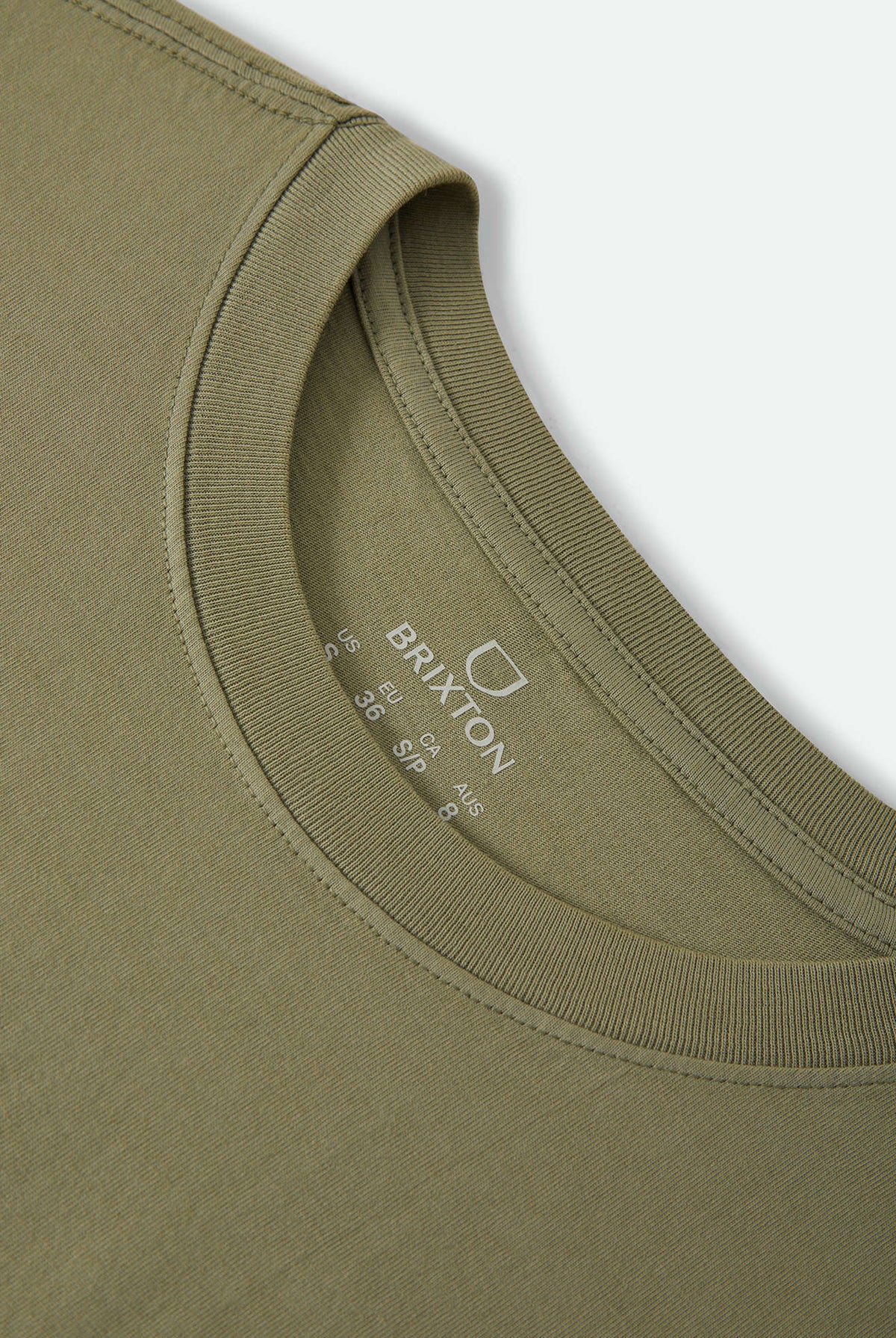 Women's Wish Me Luck Boxy Crop T-Shirt in the color Olive Surplus - Additional Laydown image