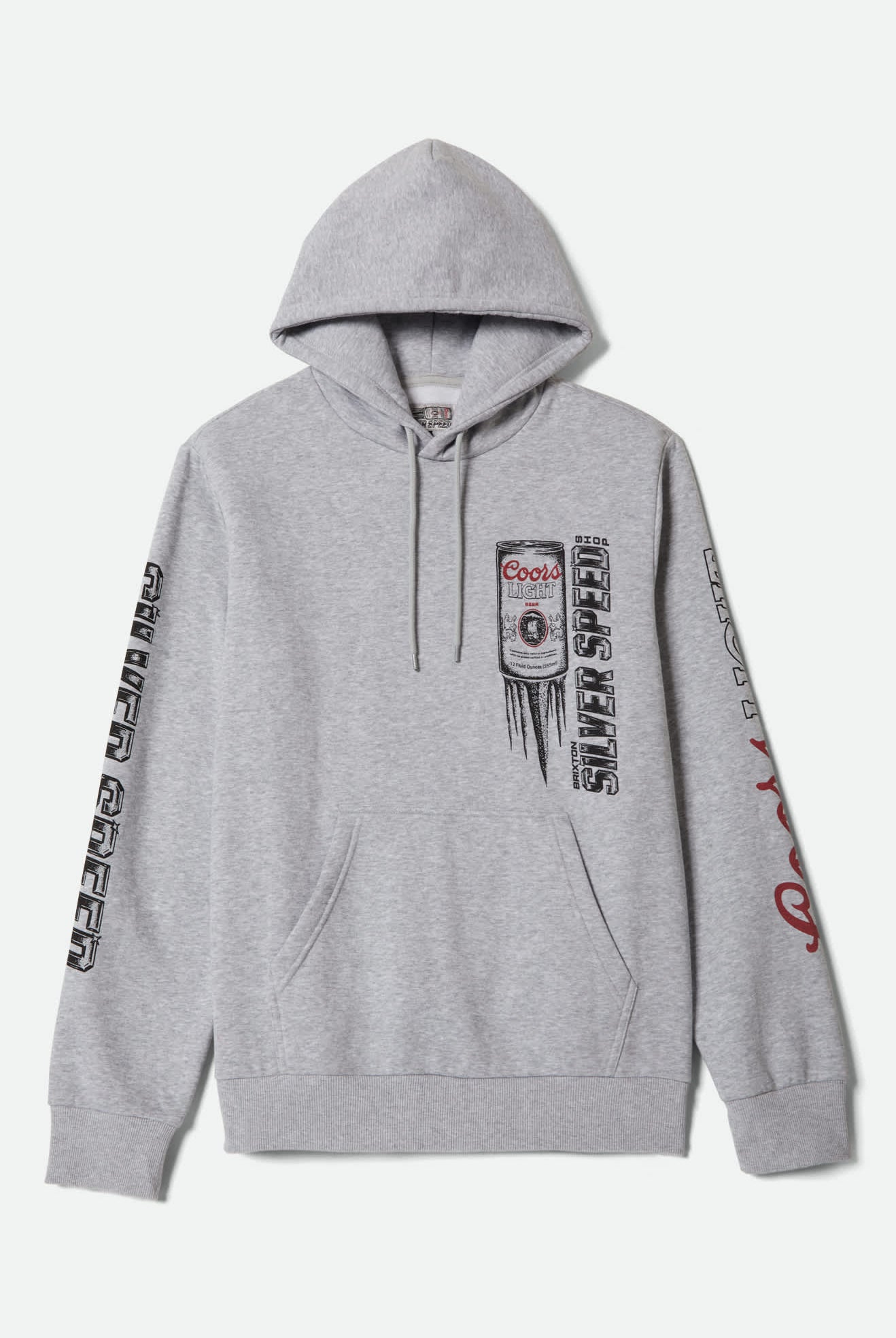Men's Coors Light Silver Speed Hoodie in the color Heather Grey - Front Product View
