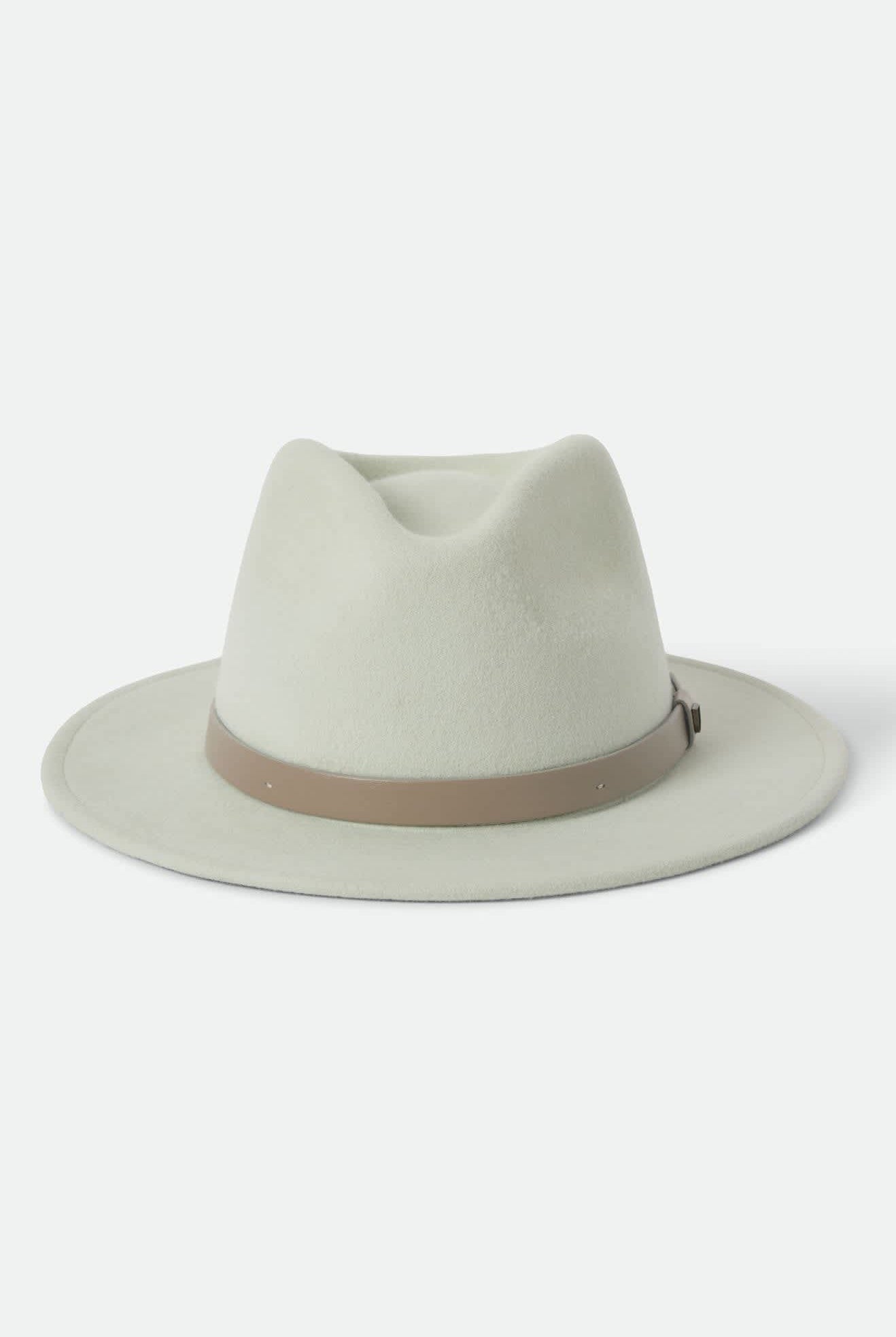 Unisex Messer Fedora in the color Sea Foam/Timeless Taupe - Additional Laydown image