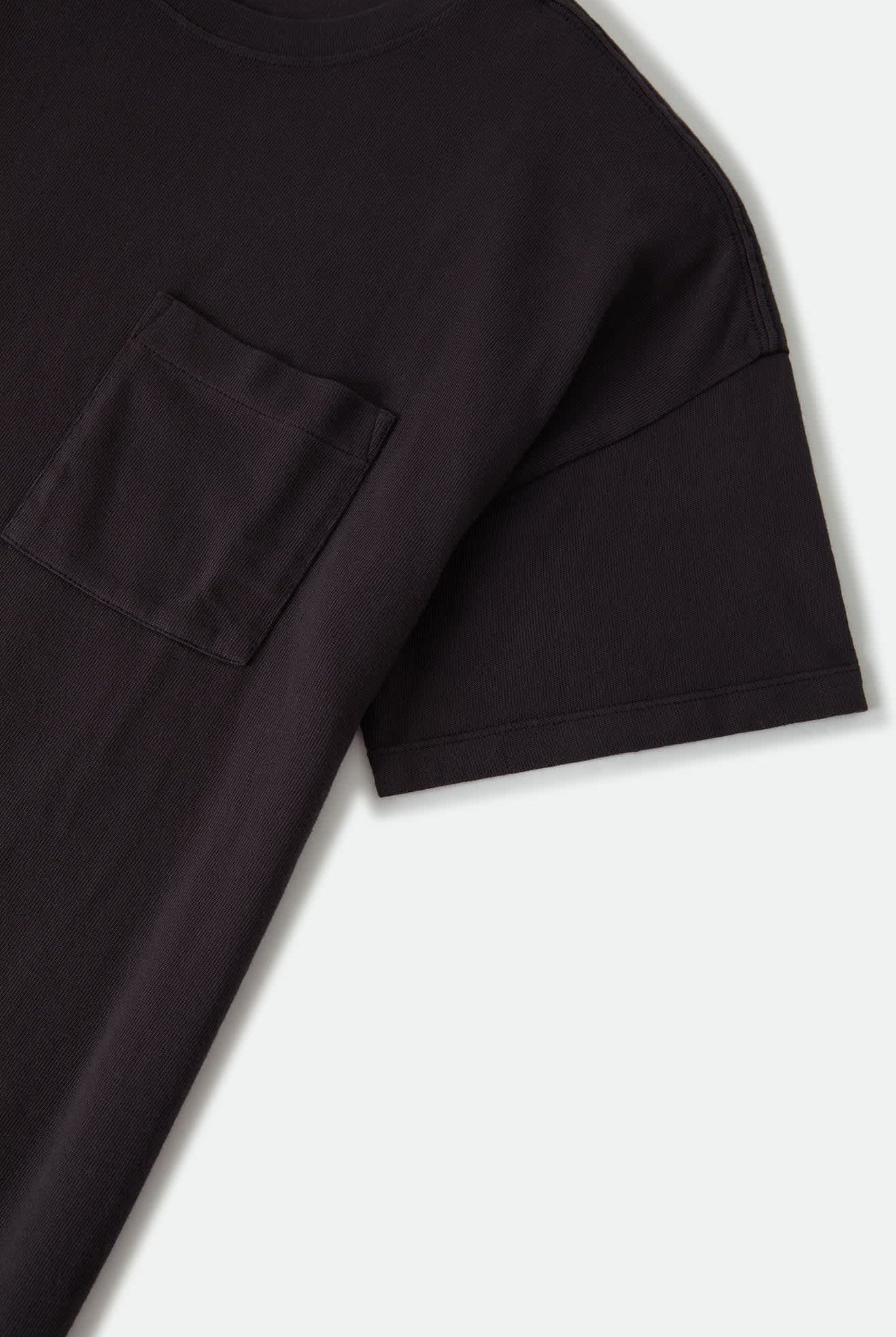 Women's Carefree Organic Garment Dye T-Shirt Dress in the color Black - Additional Laydown image