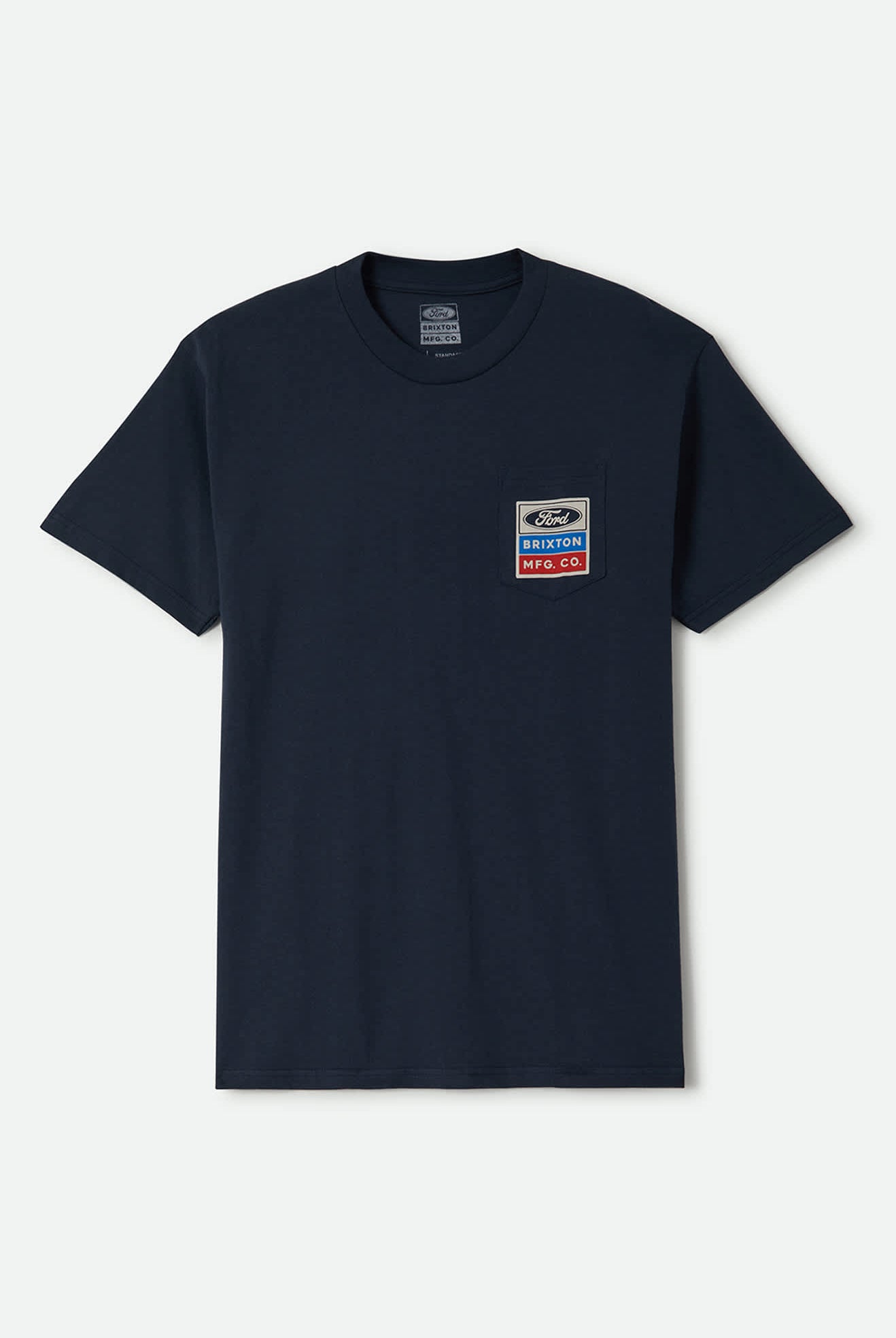 Men's Ford Service Dept Pocket T-Shirt in the color American Navy - Front Product View