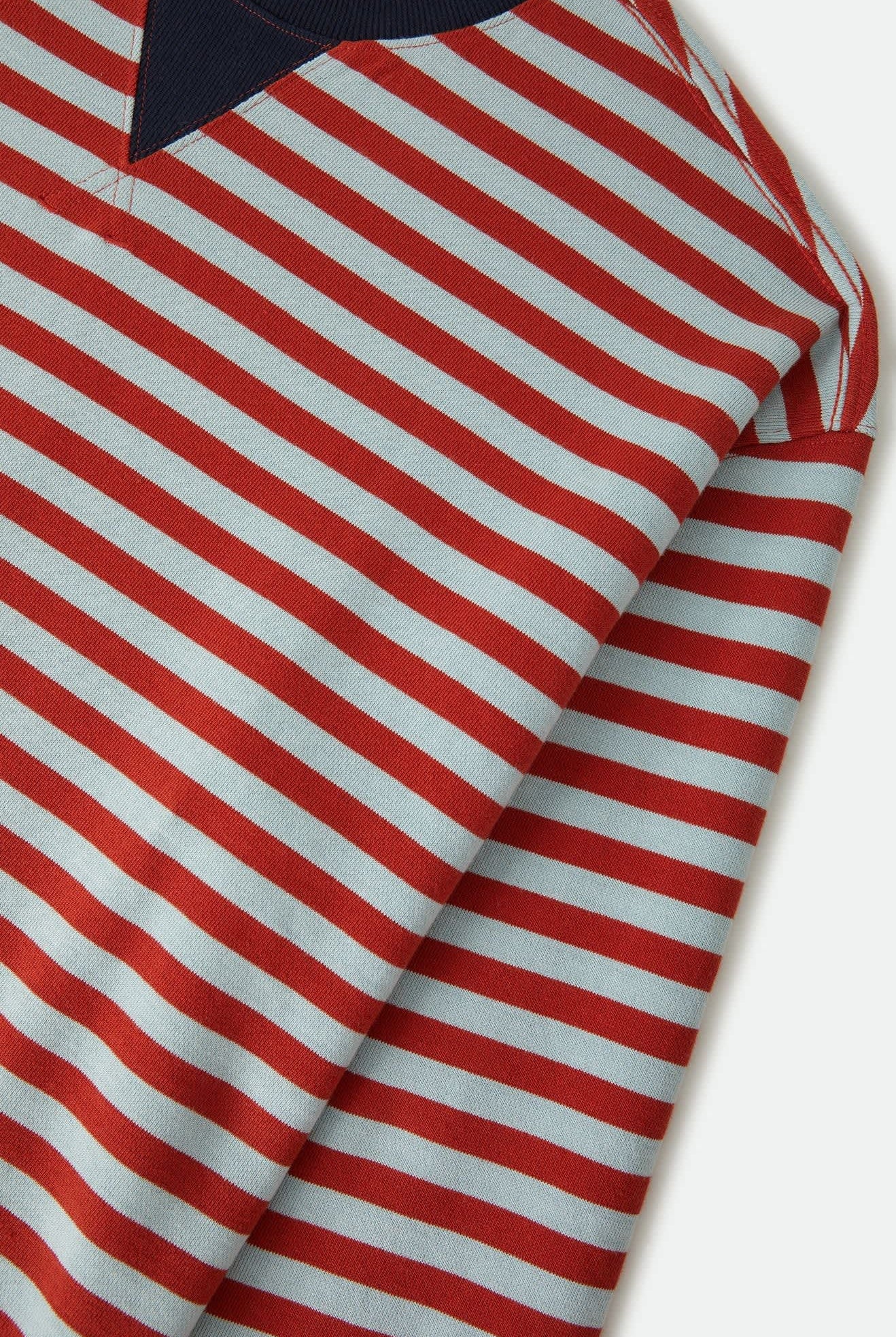 Women's Retro Rugby Polo in the color Sea Grass/Rust - Additional Laydown image