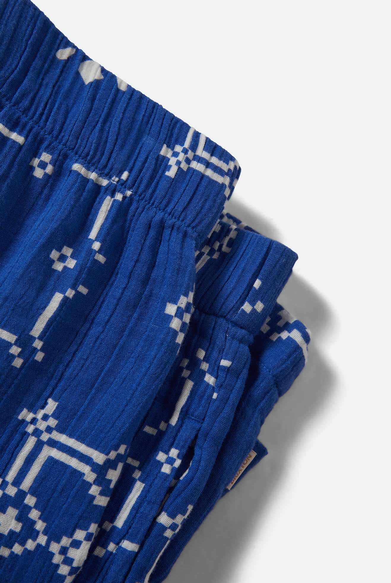 Women's Tile Short in the color Sunrise Blue Tile Print - Additional Laydown image