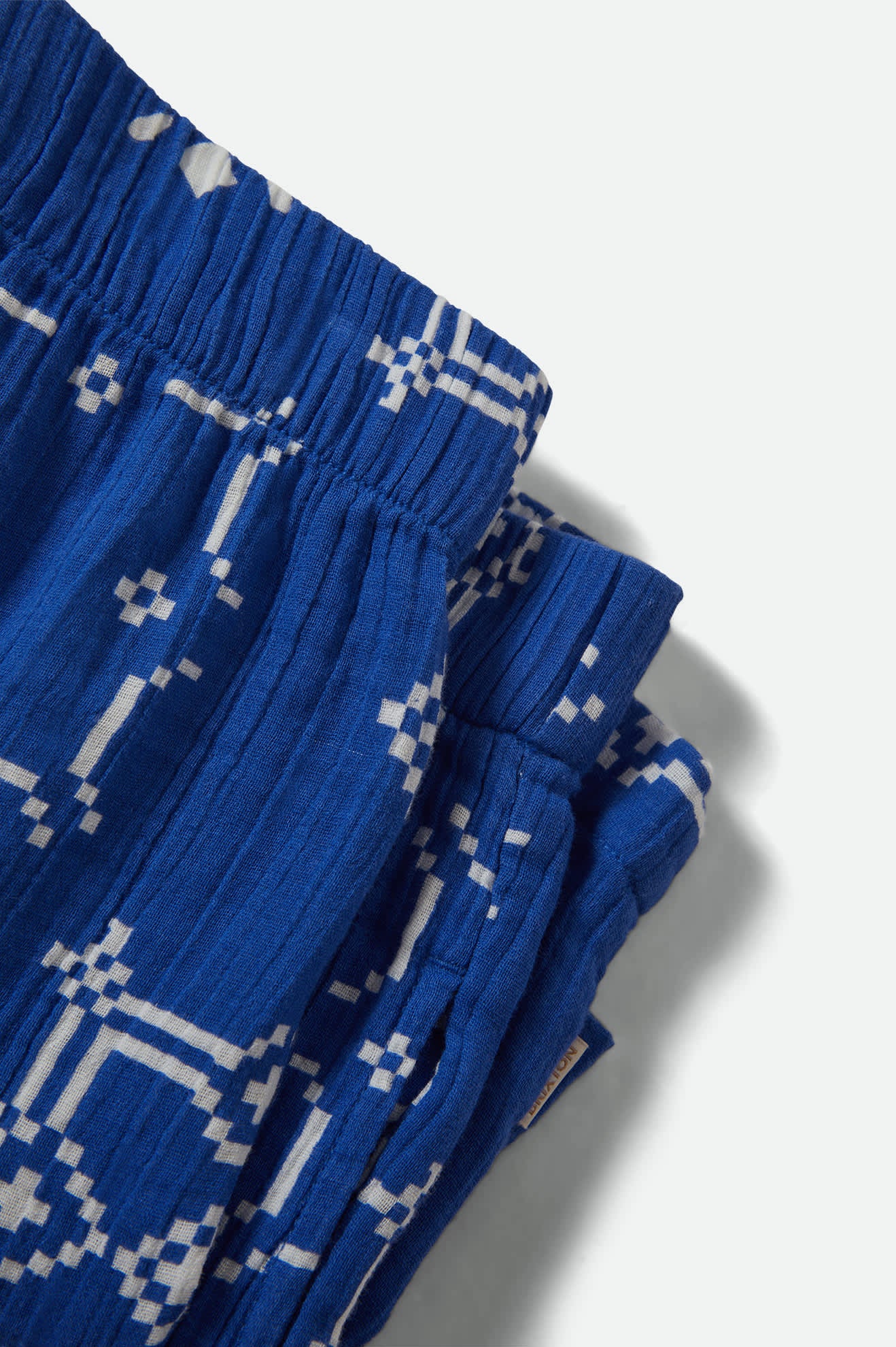 Women's Tile Short in the color Sunrise Blue Tile Print - Additional Laydown image