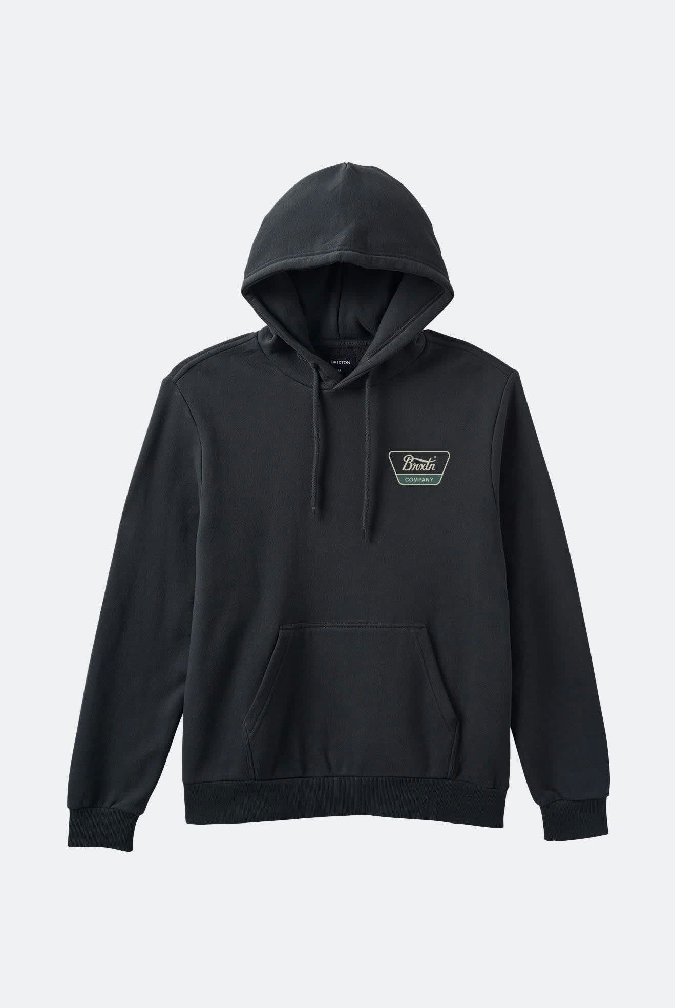 Men's Linwood Hoodie in the color Black/Mallard Green/Whitecap - Front Product View