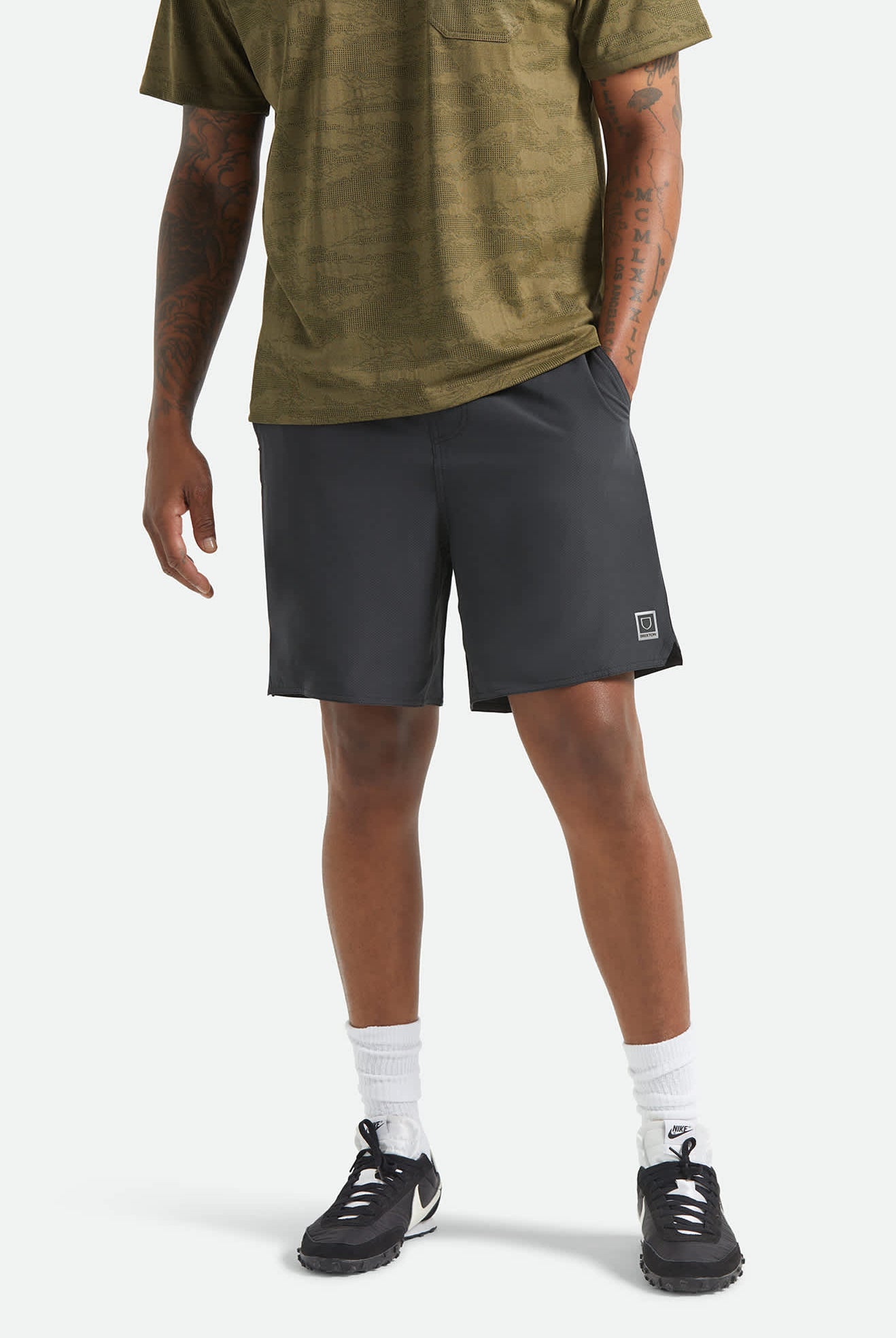 Men's Journey Active Short in the color Black - Men's Front View