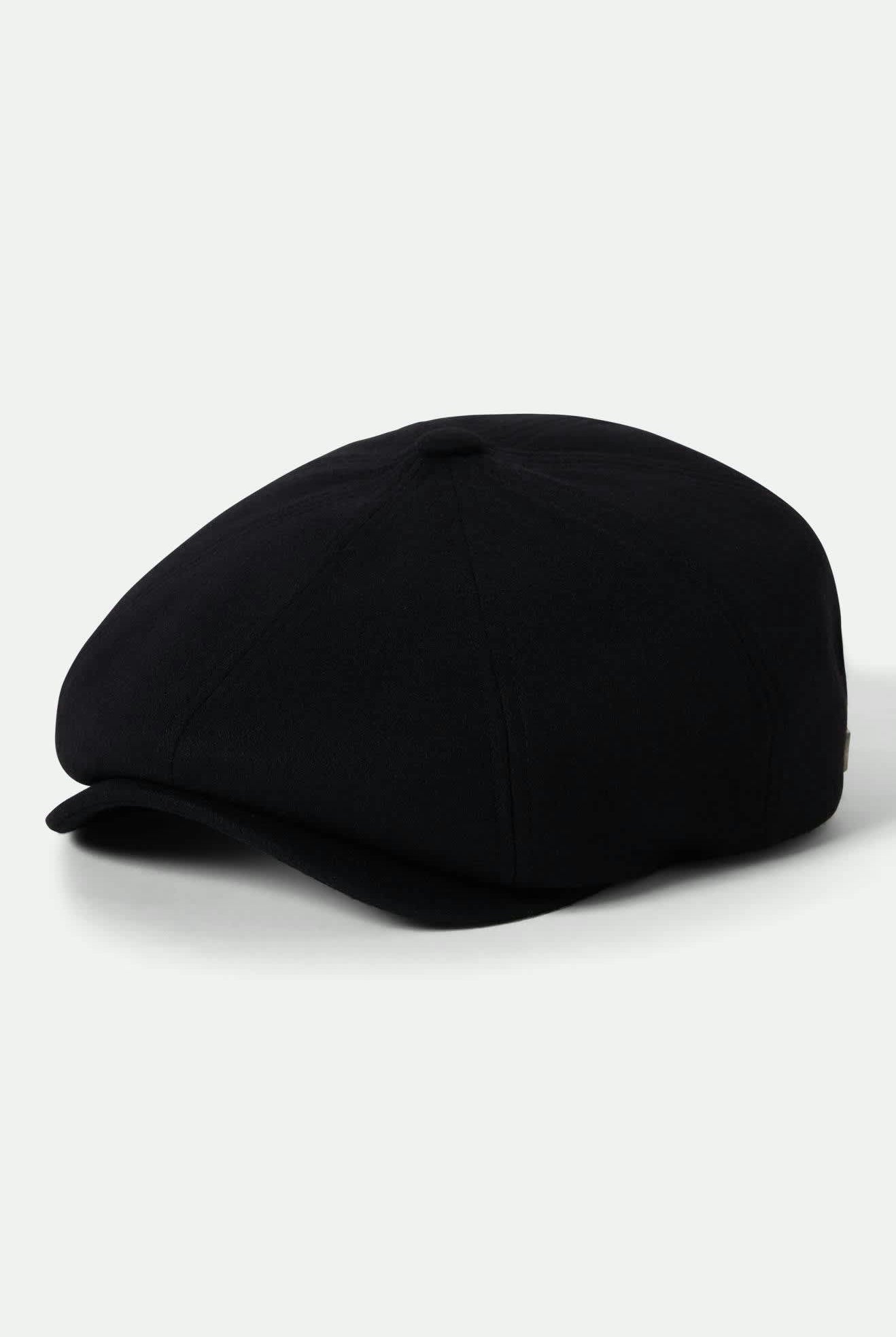 Unisex Brood Flannel Snap Cap in the color Black/Moss - Front Product View