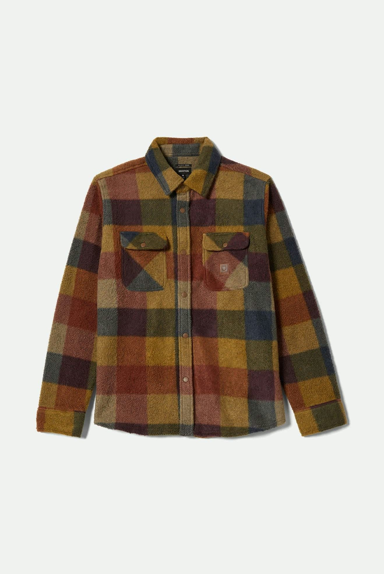 Men's Bowery Arctic Stretch Fleece in the color Rust/Copper Plaid - Front Product View