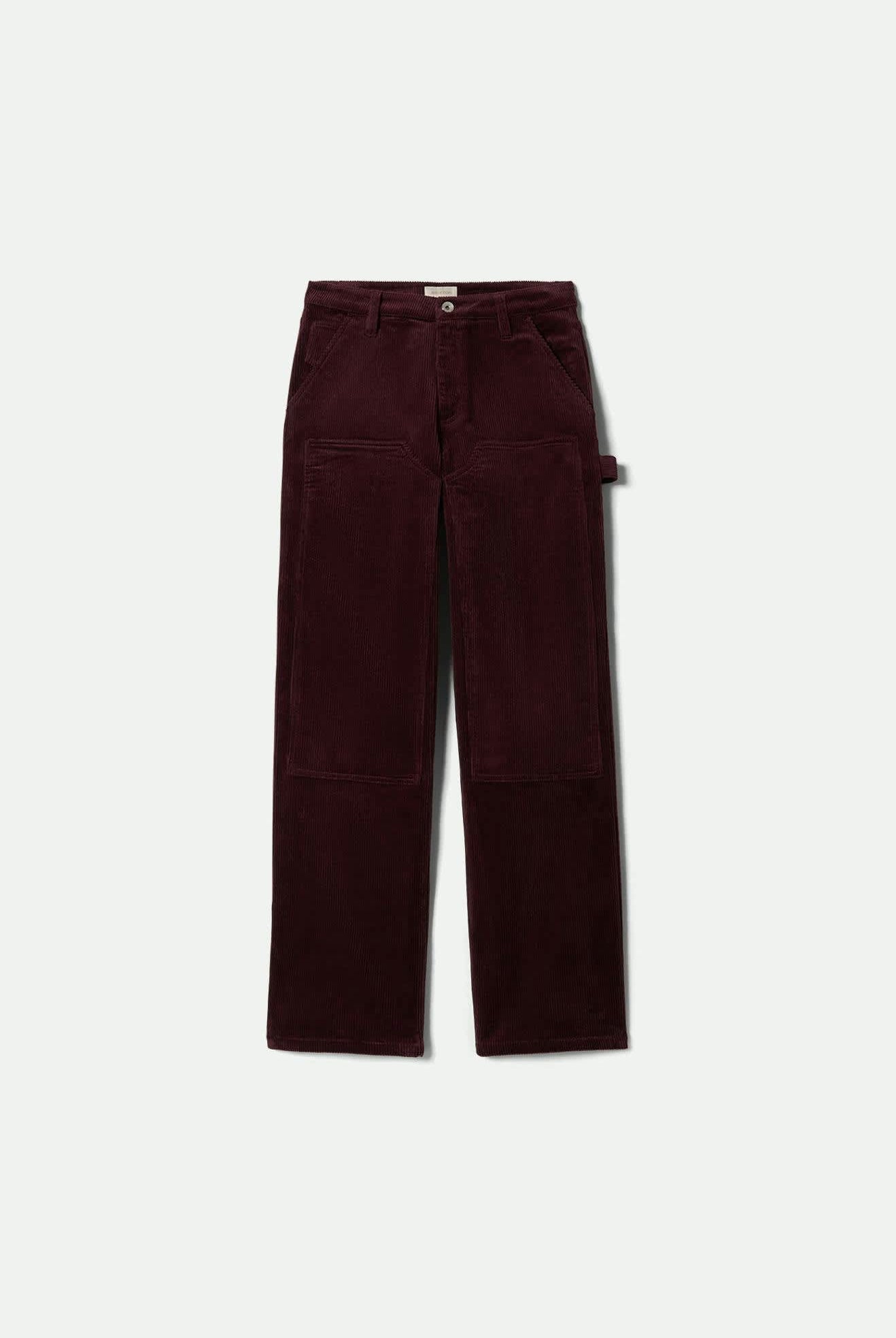 Women's Essex Patched Painter Pant in the color Port - Front Product View