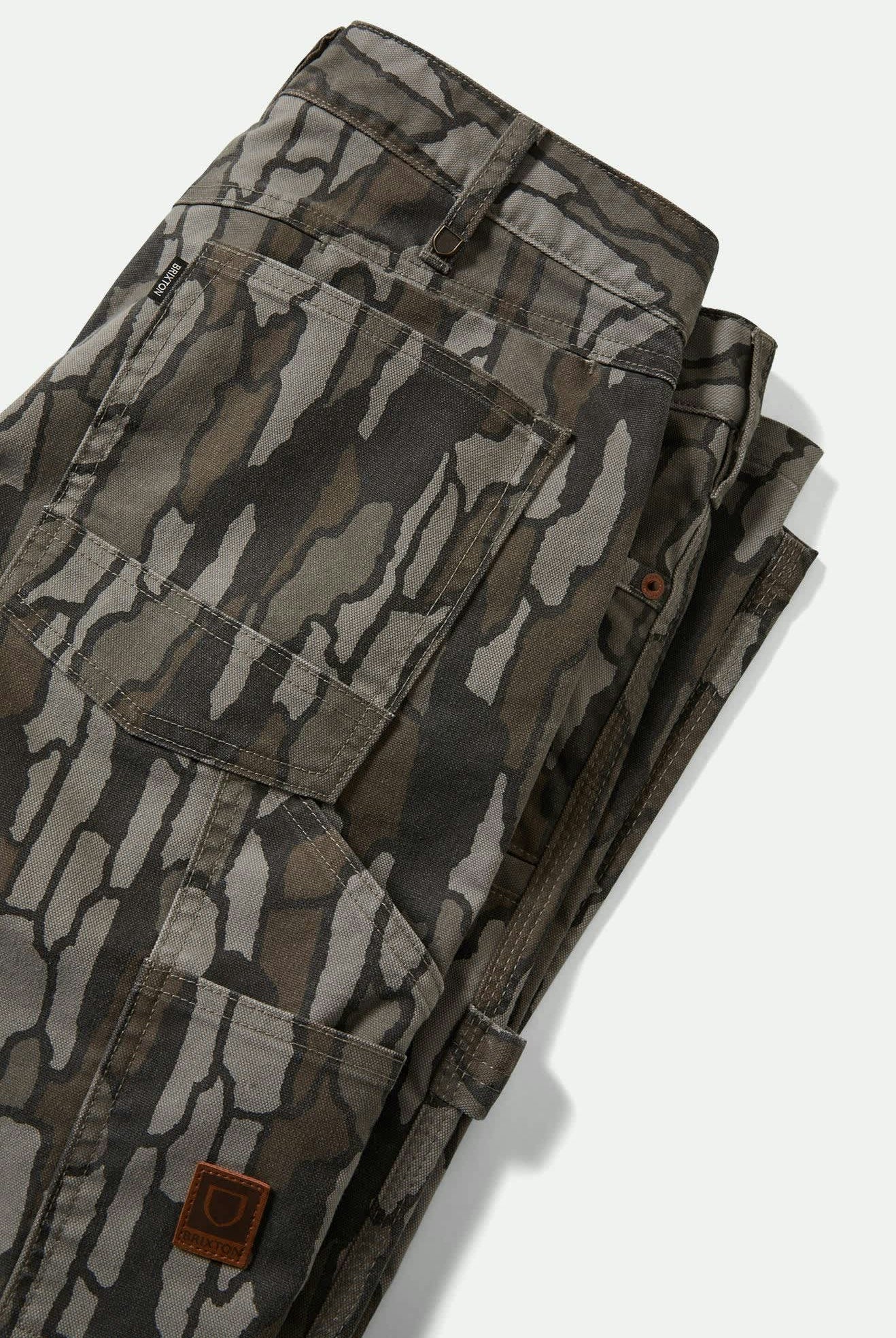 Men's Builders Carpenter Stretch Pant in the color Bark Camo - Additional Laydown image