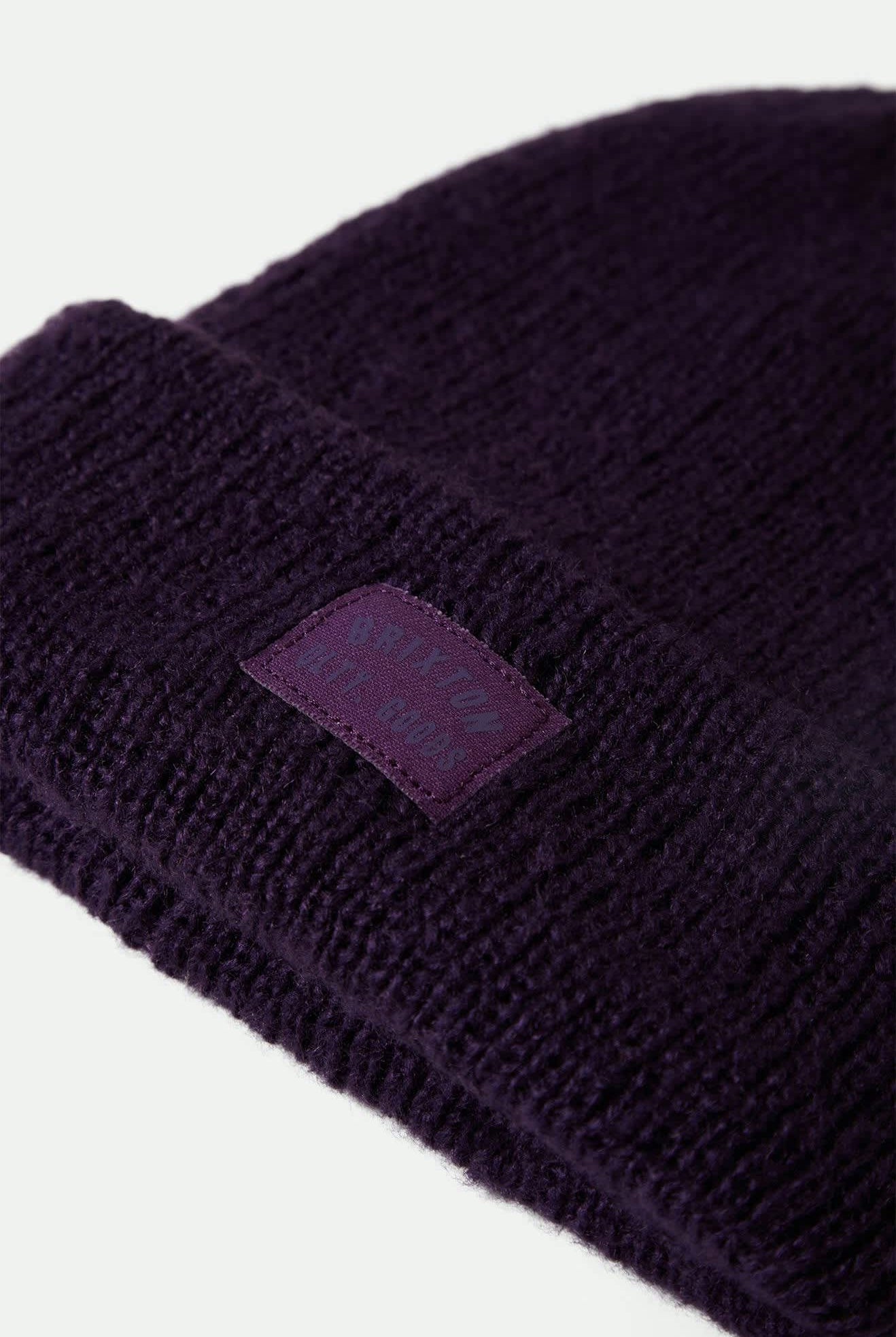 Women's Woodburn Women's Tall Brushed Beanie in the color Punk Purple - Additional Laydown image
