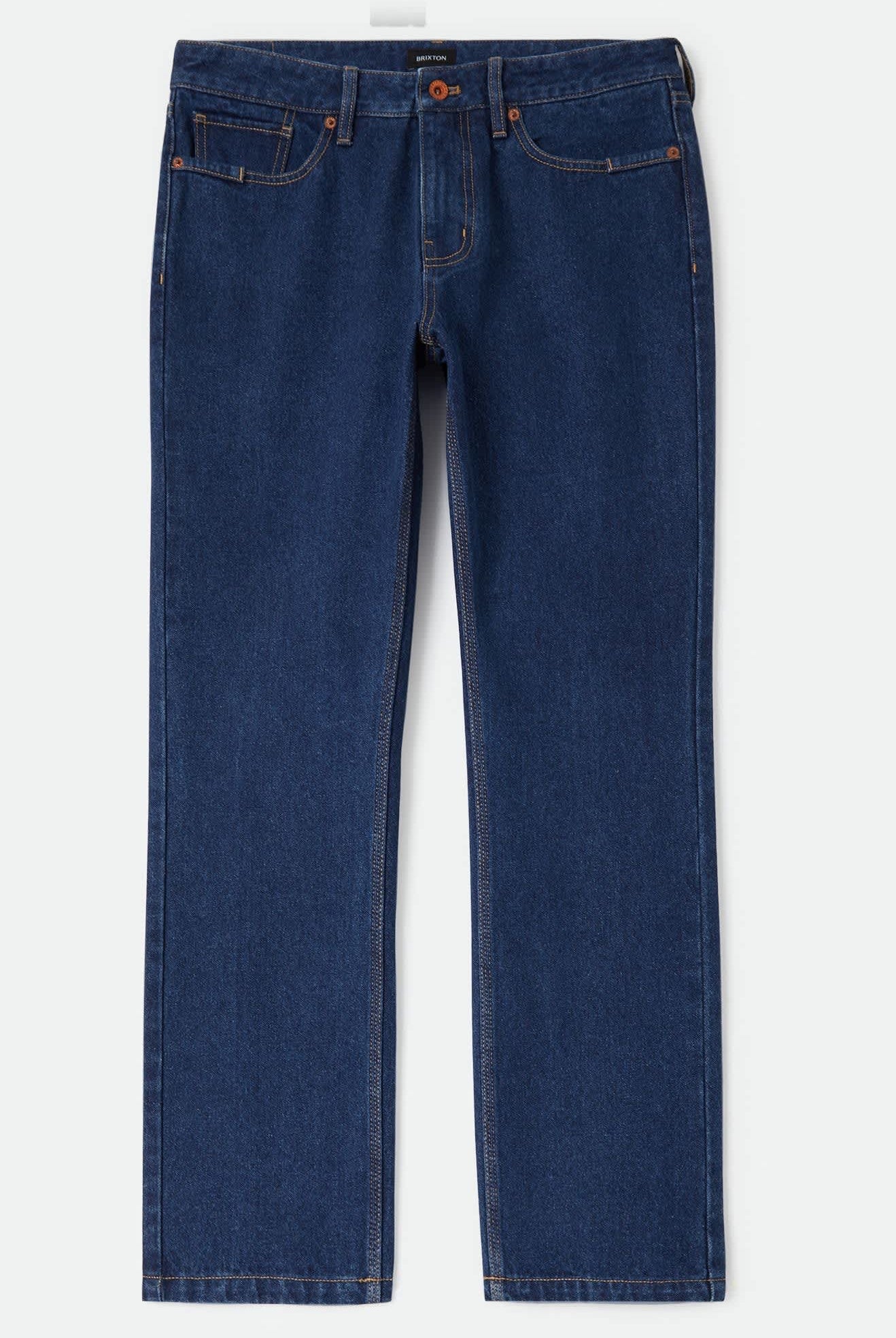 Men's Builders 5-Pocket Pant in the color Dark Denim - Front Product View