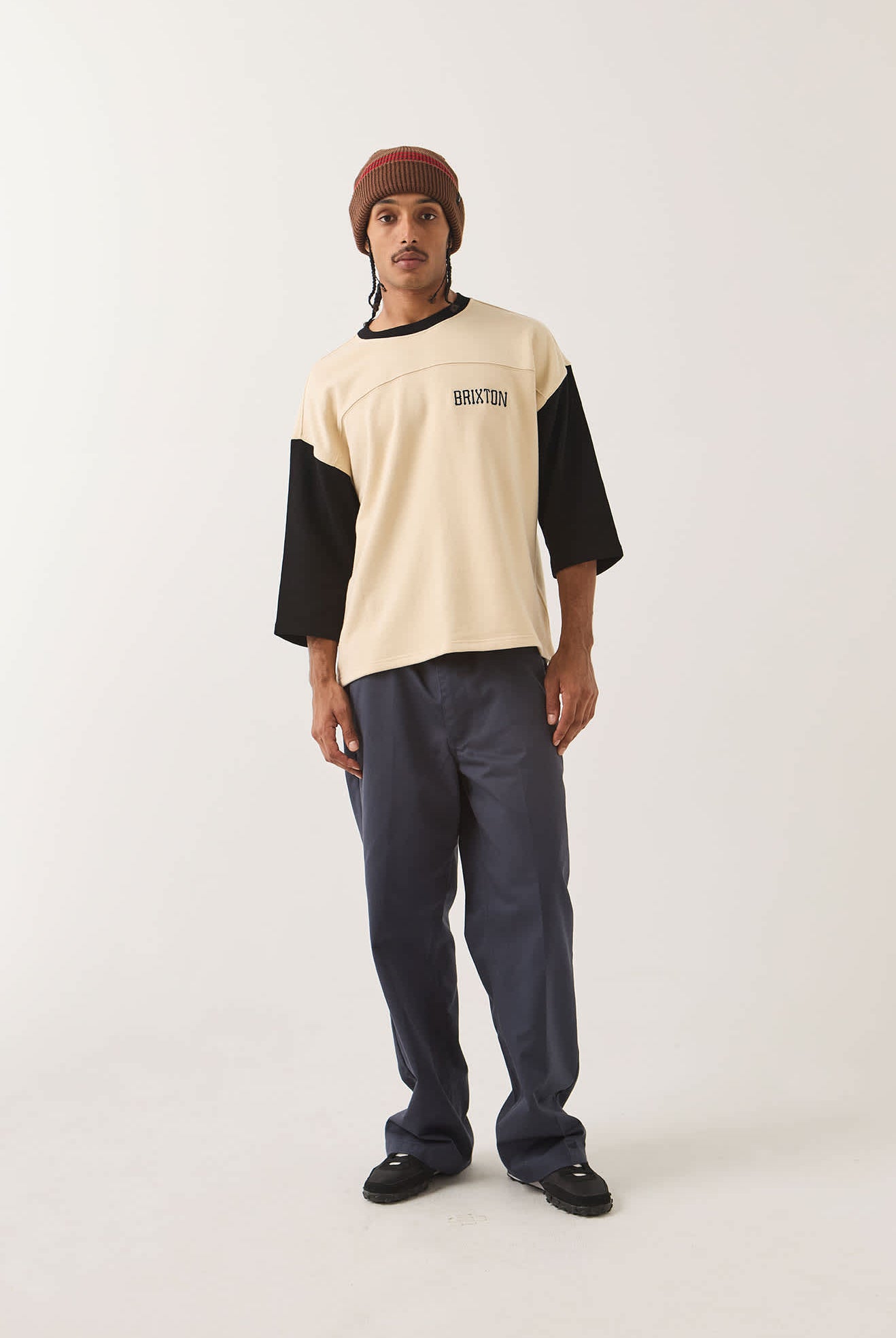Men's Upstate Fleece in the color Whitecap/Black - Men's Front View