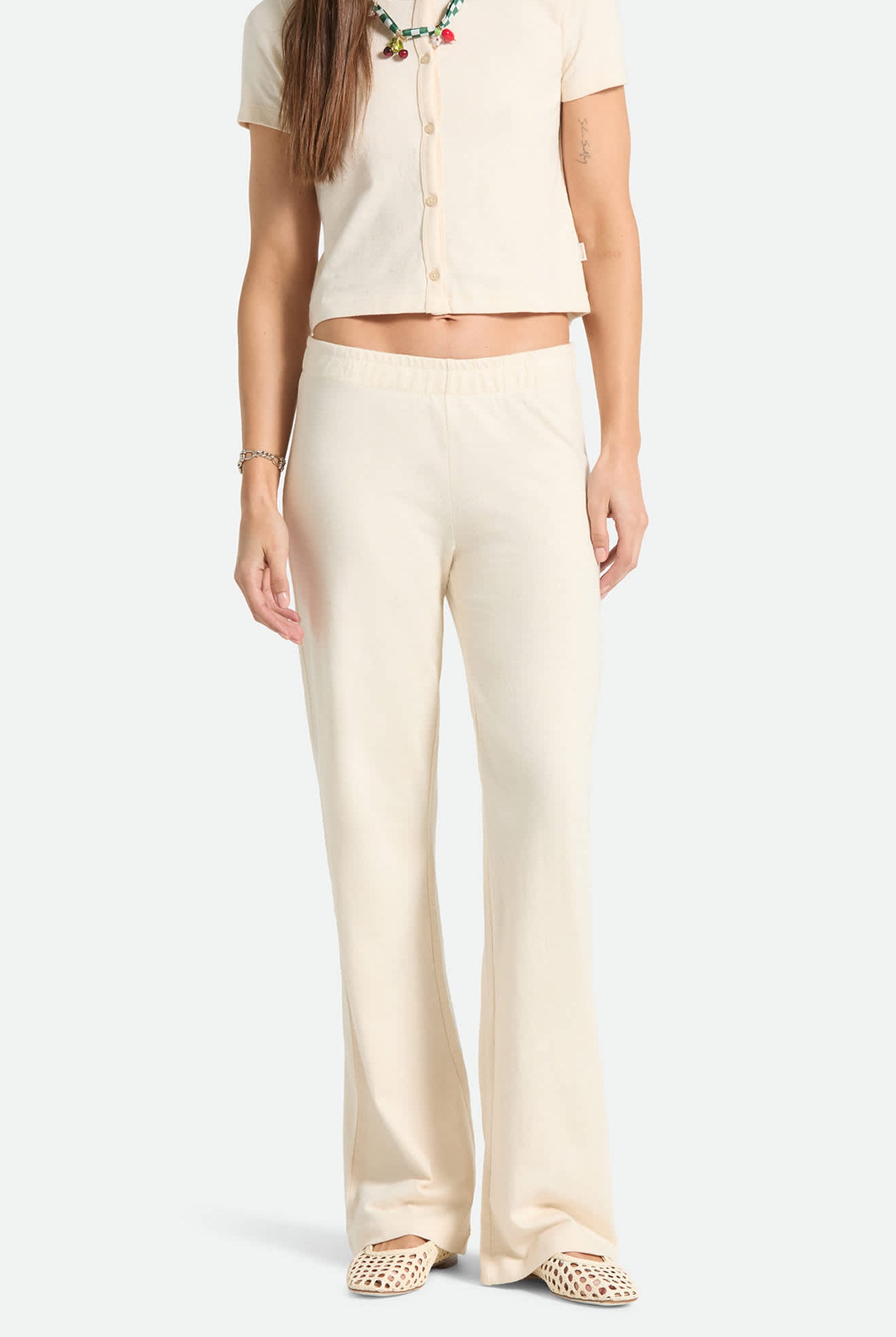 Women's Siesta Knit Pant in the color Whitecap - Women's Front View