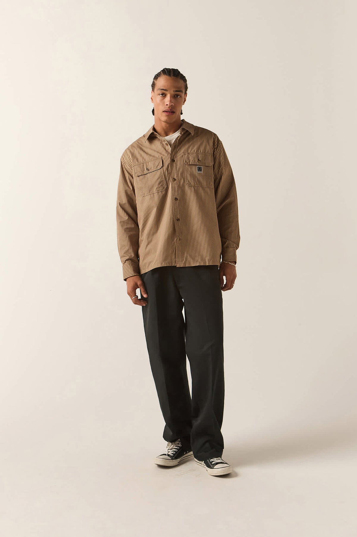 Men's Journey Lightweight Shirt in the color Brown/Sand - Additional Fit image
