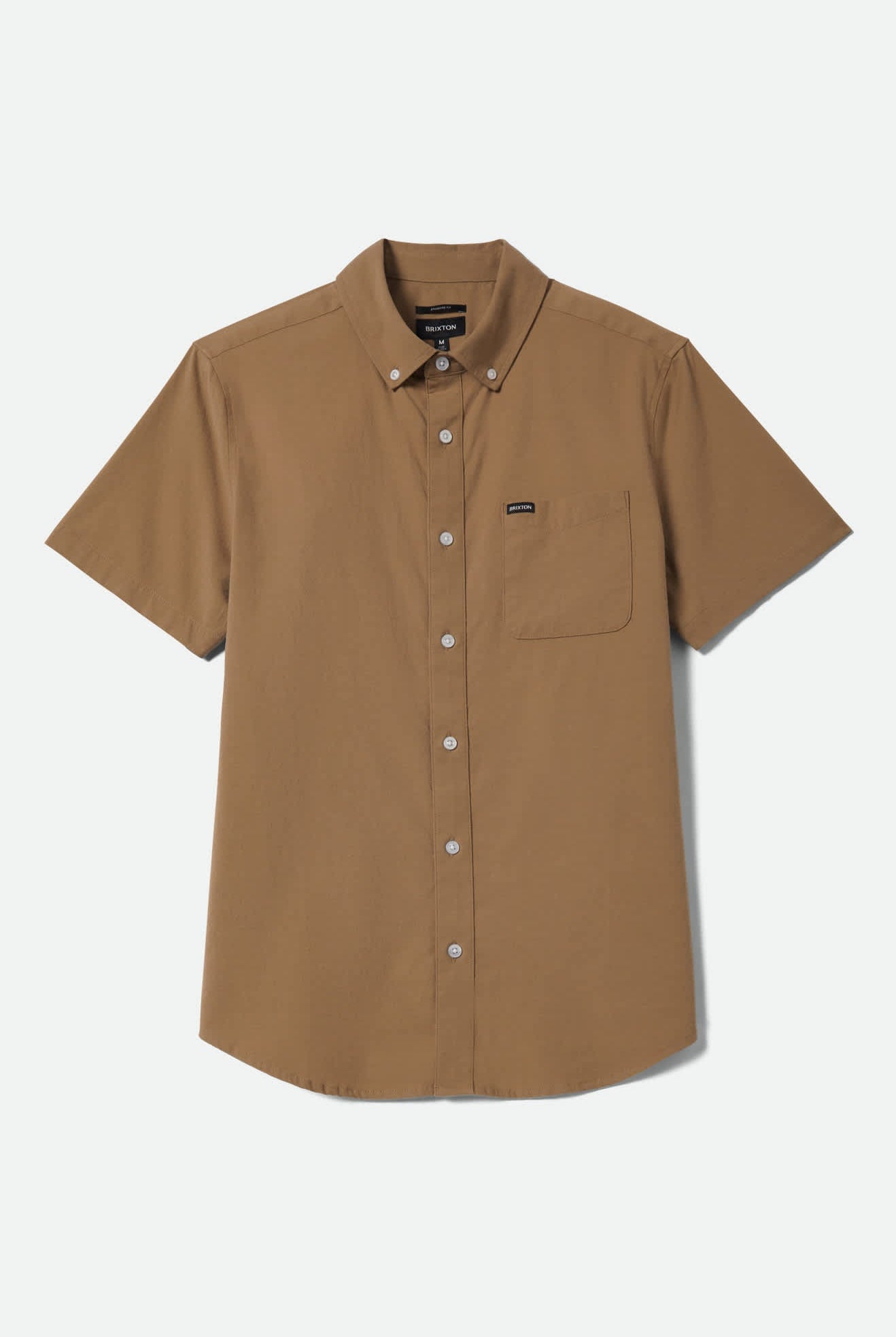 Men's Sanford Short Sleeve Shirt in the color Khaki - Front Product View