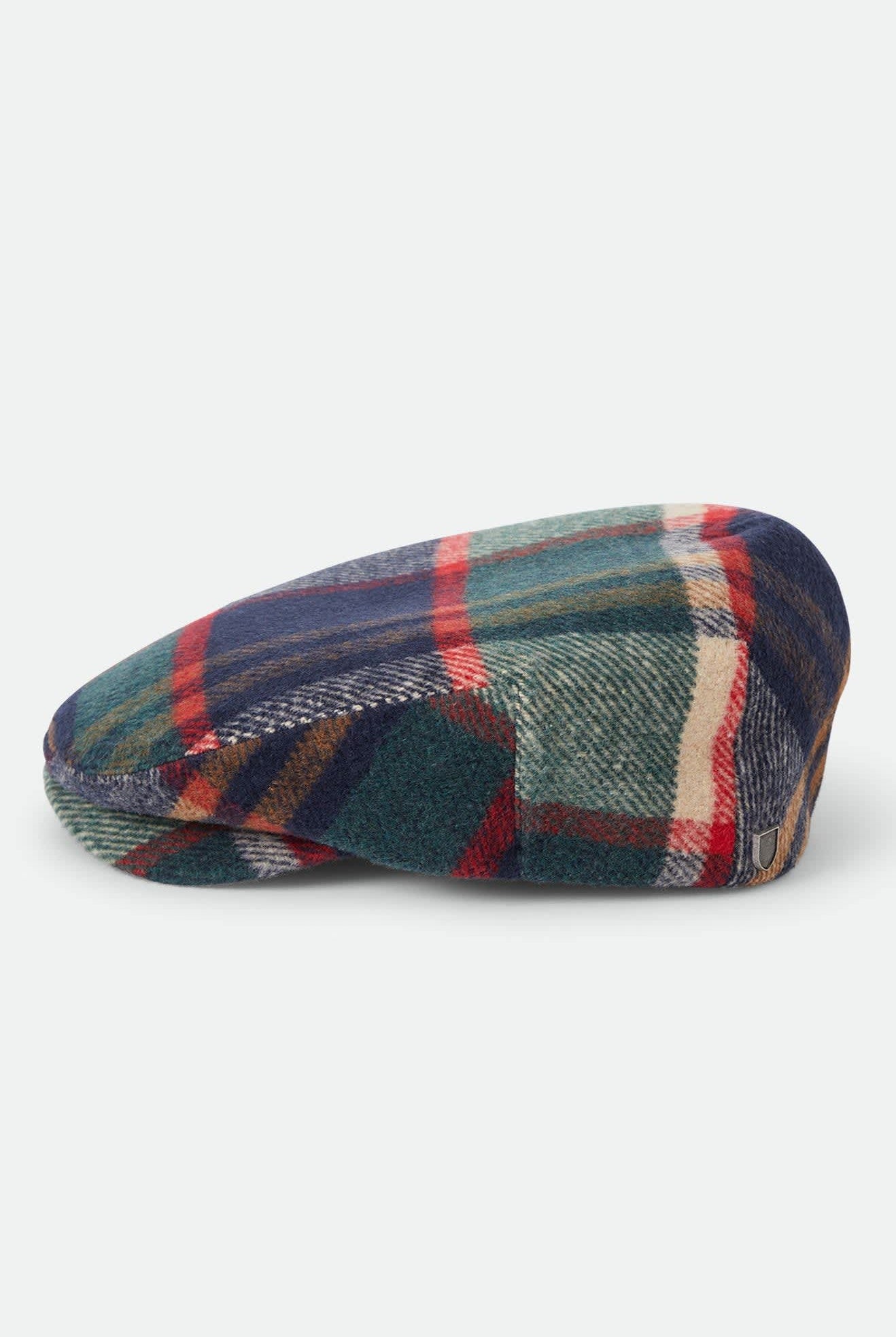 Unisex Hooligan Flat Cap in the color Navy/Green/Red/Cream - Additional Laydown image