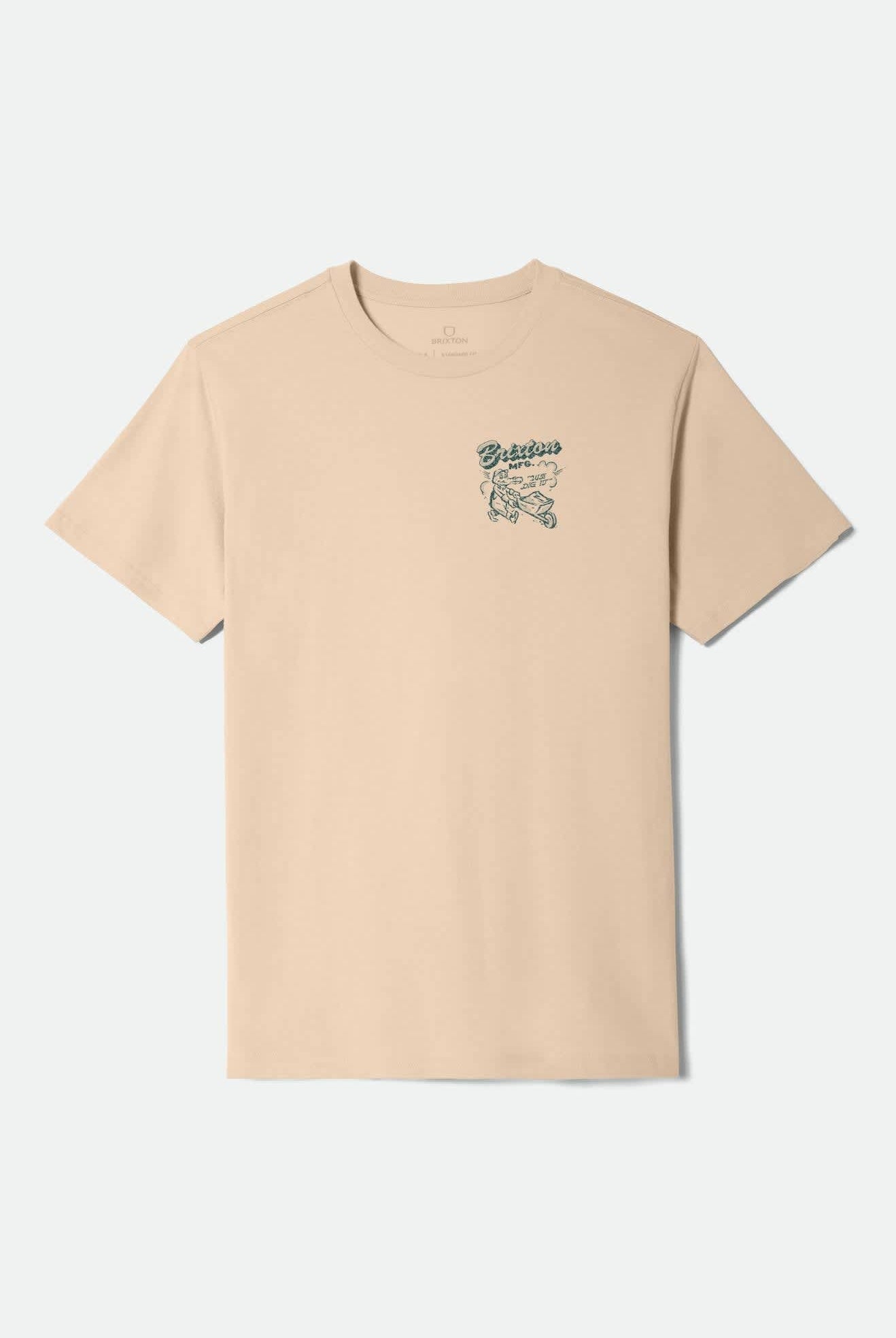 Men's Dig It S/S Standard T-Shirt in the color Cream - Front Product View