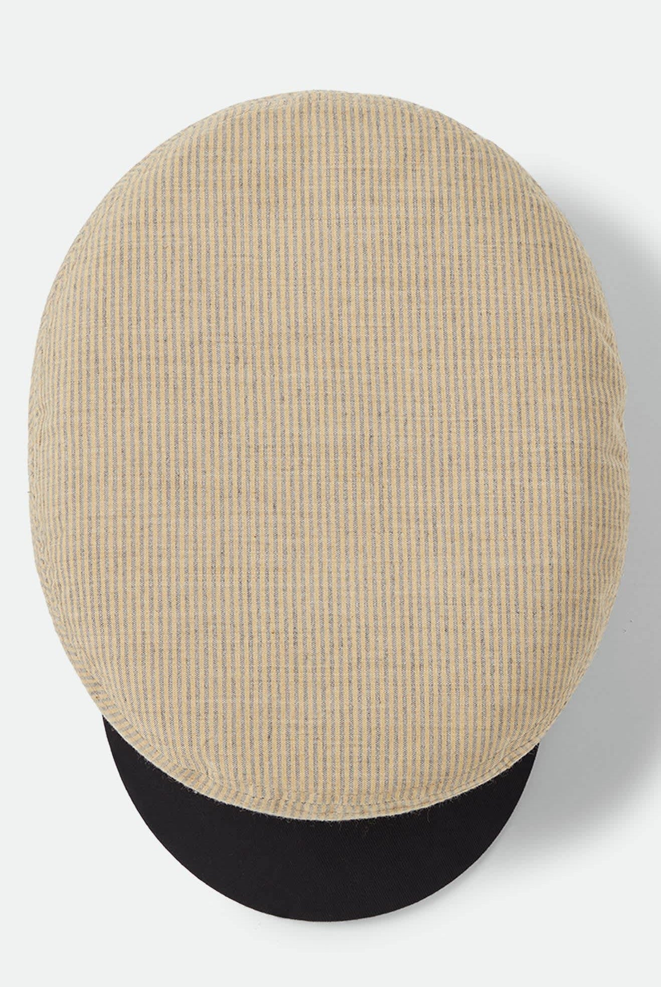 Women's Fiddler Fisherman Cap in the color Khaki Stripe/Washed Black - Additional Laydown image