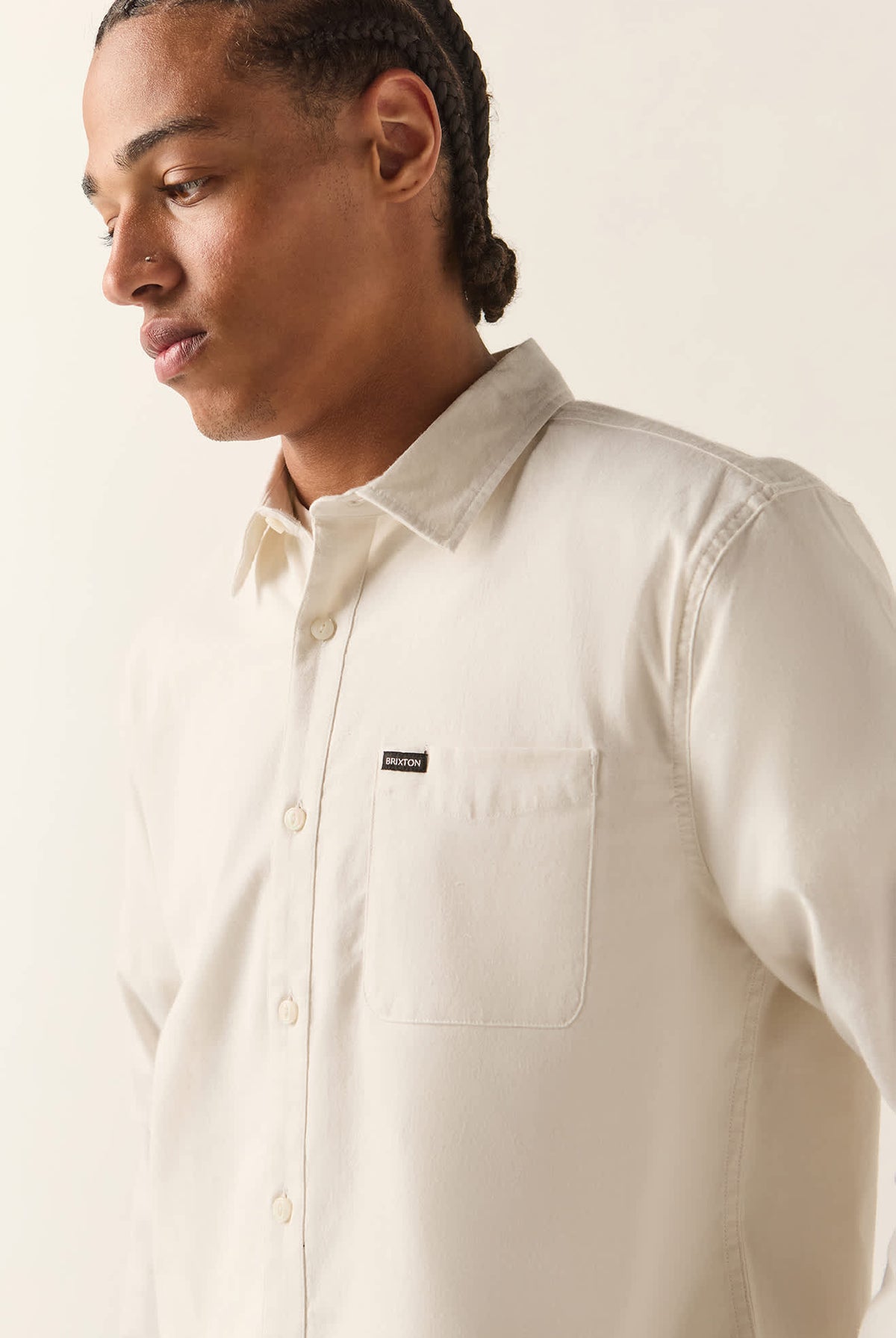 Men's Sanford Shirt in the color Off White - Additional Fit image