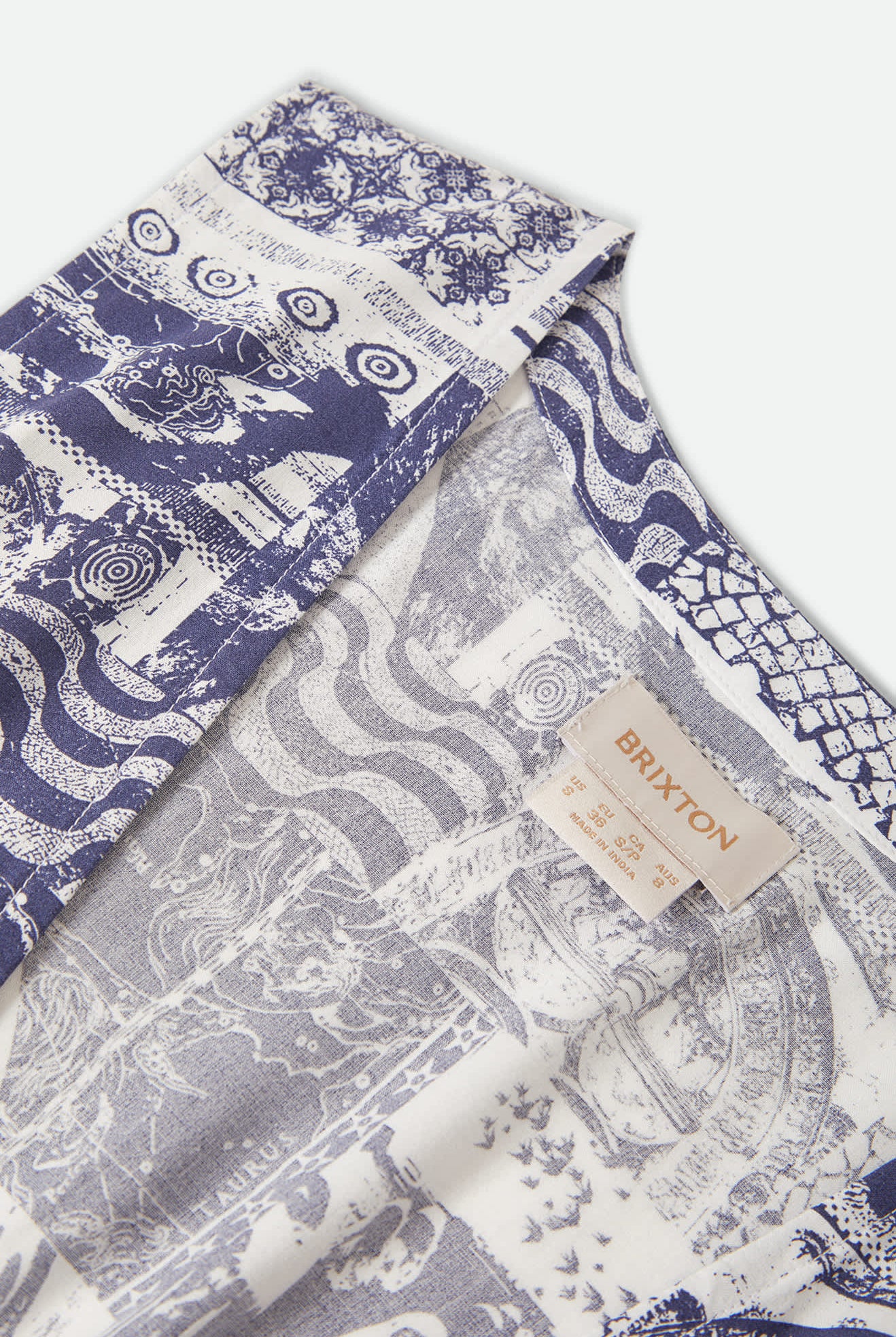 Women's The Bells Dress in the color Navy/White Collage - Additional Laydown image