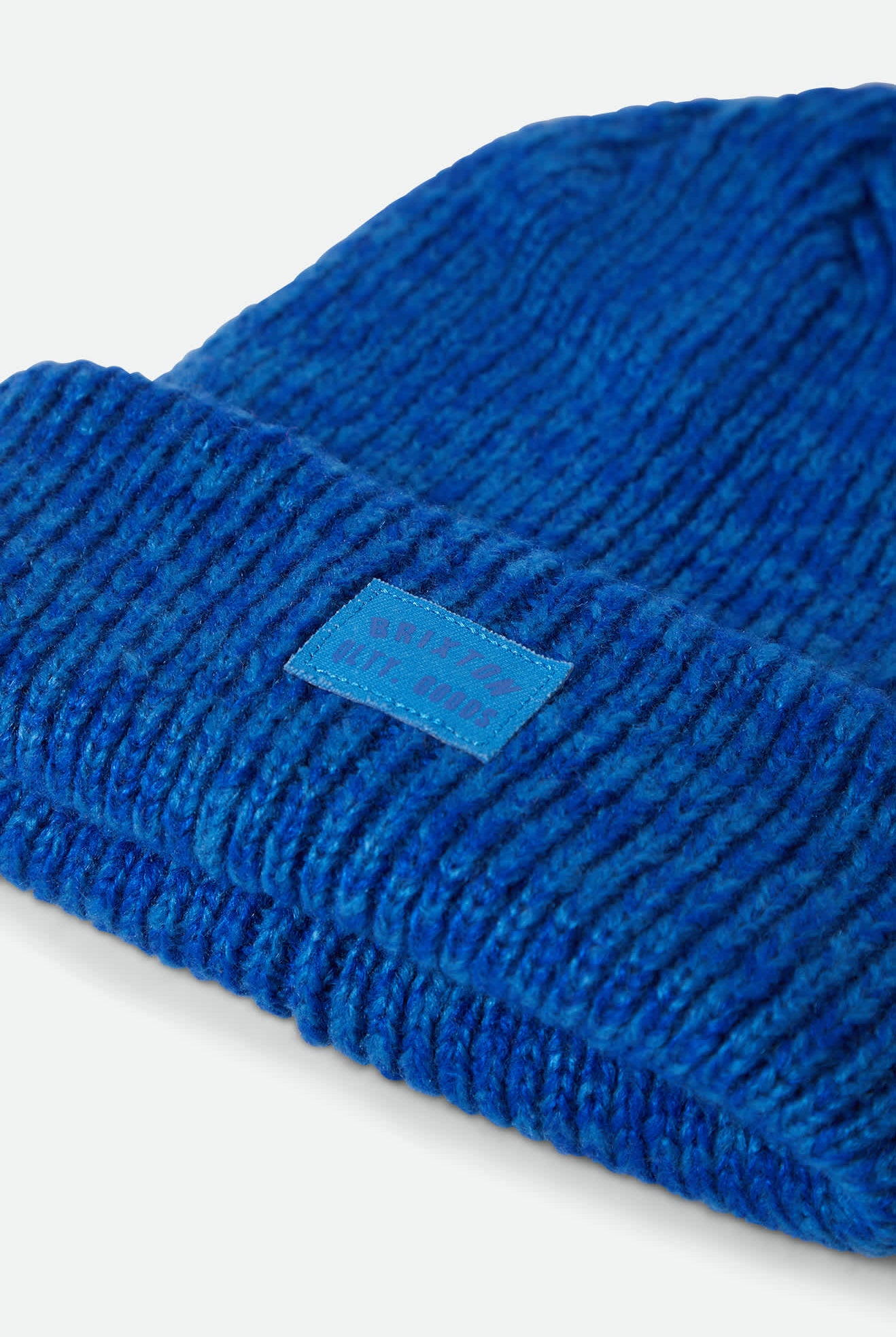 Women's Woodburn Women's Tall Brushed Beanie in the color Cyber Blue - Additional Laydown image