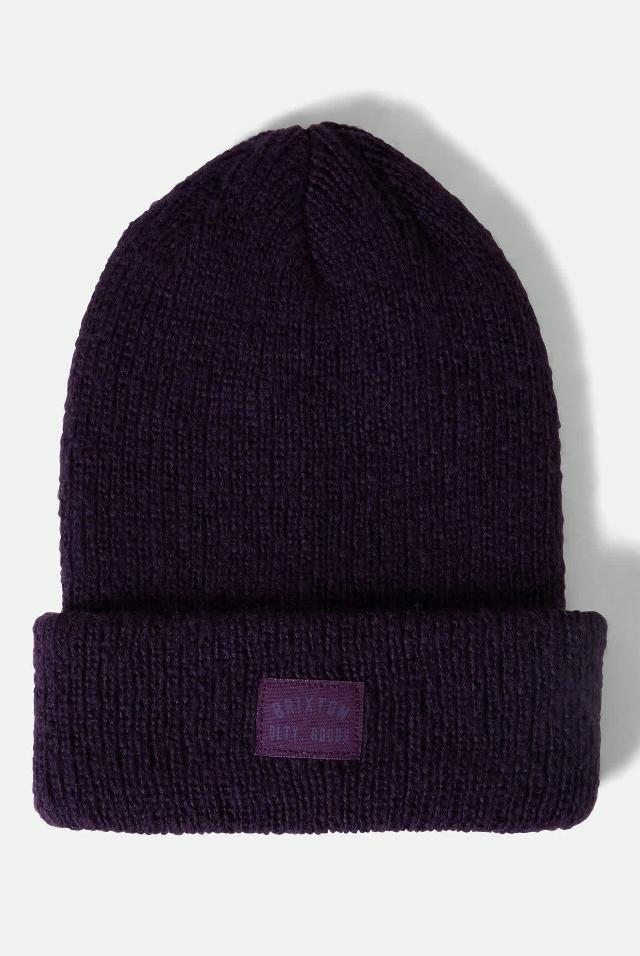 Women's Woodburn Women's Tall Brushed Beanie in the color Punk Purple - Front Product View