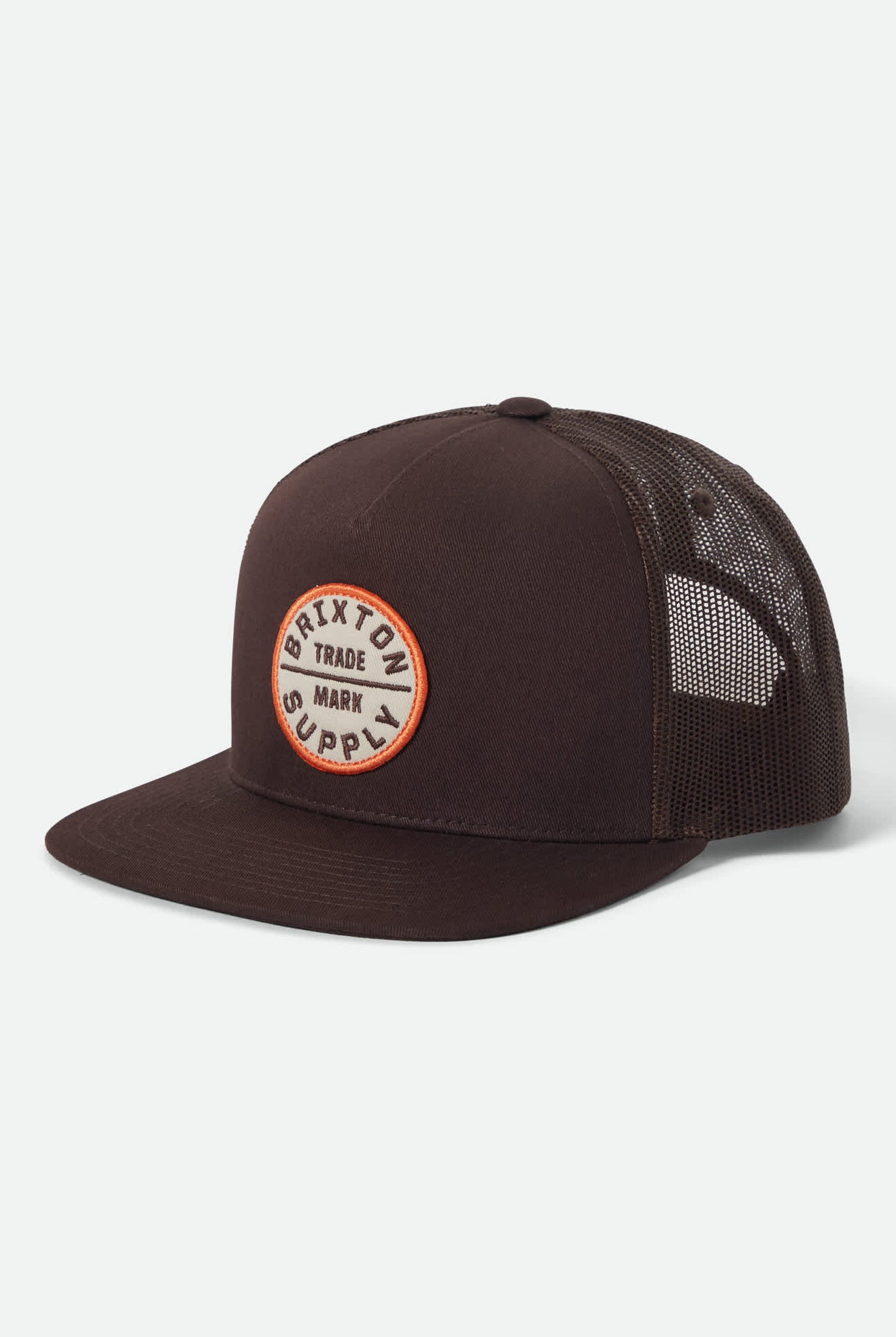 Unisex Oath Trucker Hat in the color Chocolate/Chocolate - Front Product View