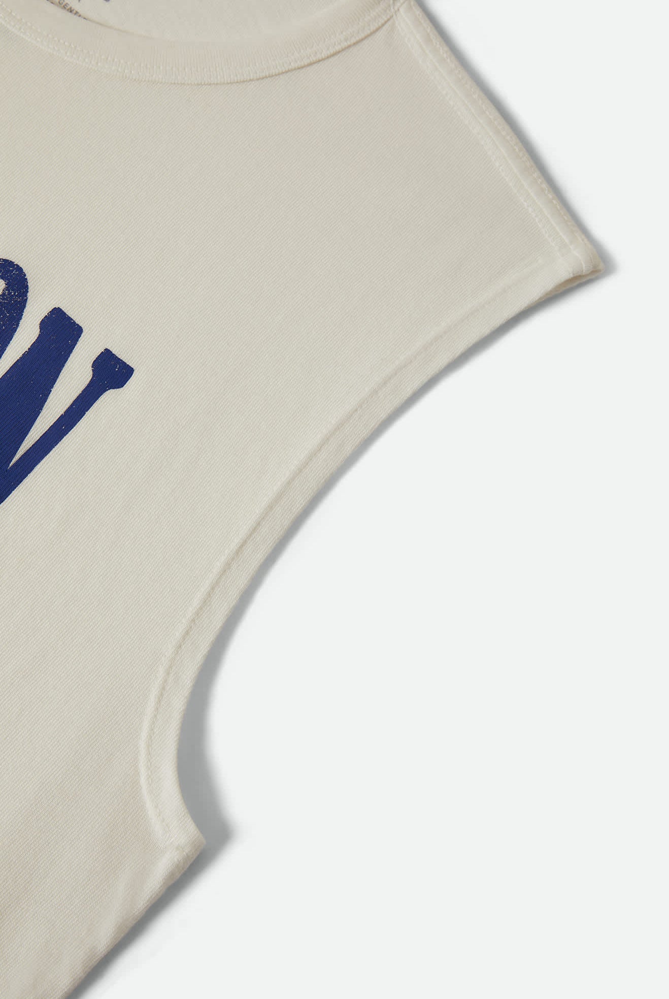 Women's Sunday Cruising Club Muscle Tank in the color Vintage White - Additional Laydown image