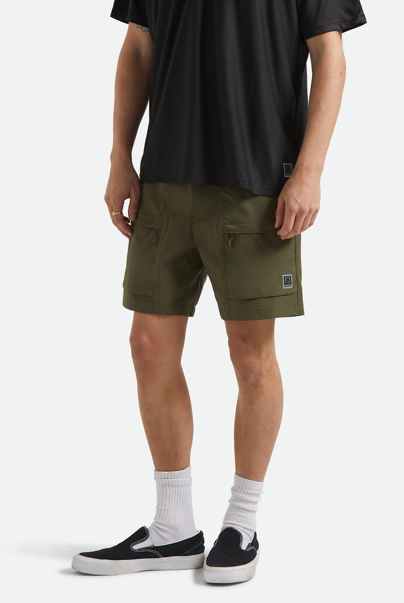 Men's Journey Utility Short in the color Dark Olive - Additional Fit image
